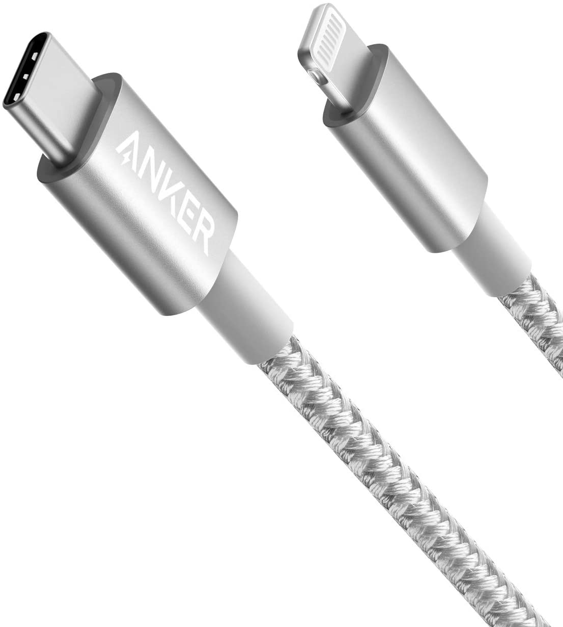 Anker 331 USB-C to Lightning Cable (Silver/1ft)