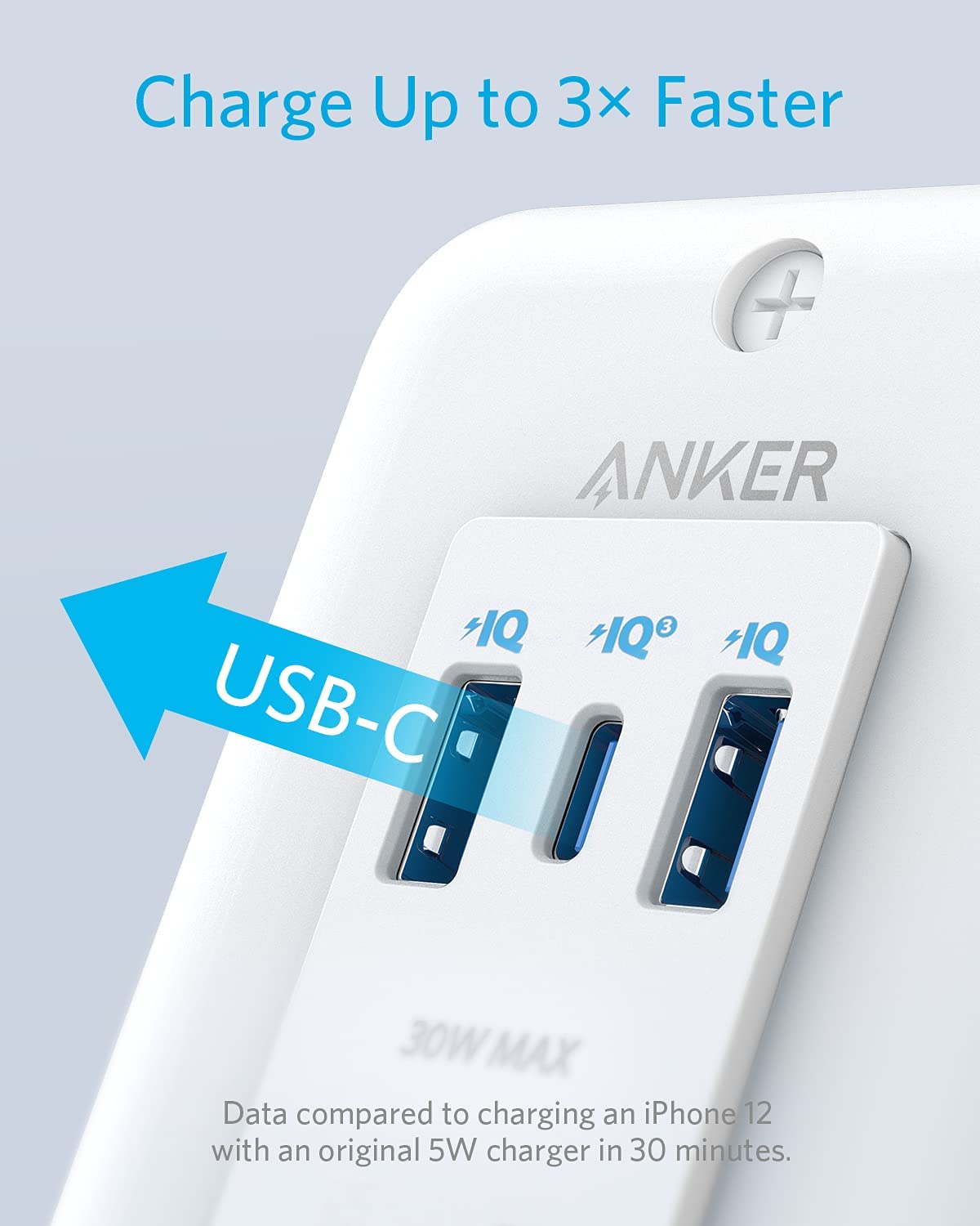 Venta Internacional - Enchufe De Pared Usb-C De Anker, Powerextend Usb-C -  2 Salidas, 2 Puertos Usb Y 30w De Carga, Seguro Y Ce