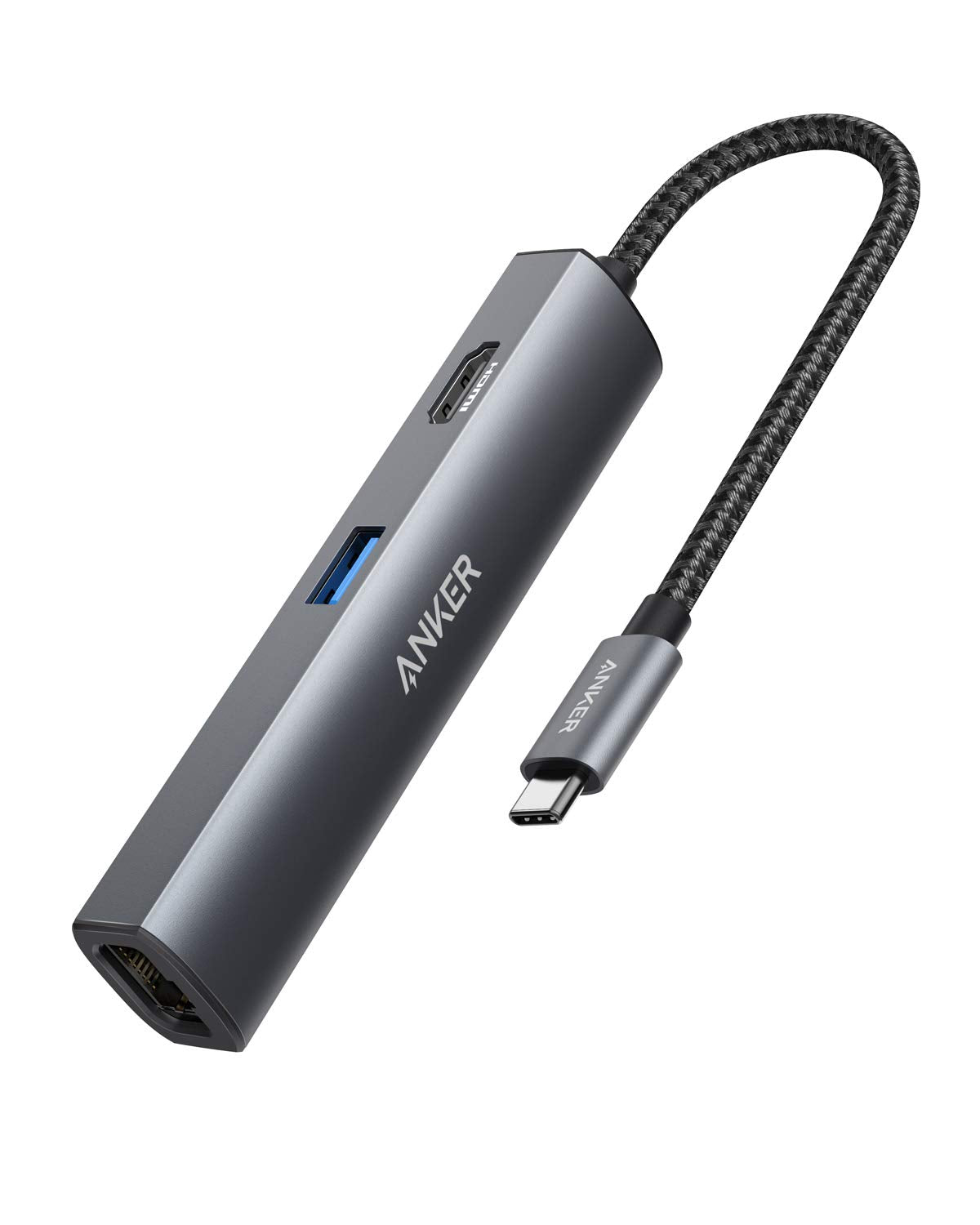 USB C Hub, Multi-Port USB Type-C Hub with 4K HDMI, Power Delivery 100 W | 3  USB 3.0 Port | 1 Type-C 3.0 Port | USB Splitter Adapter for MacBook, Mac