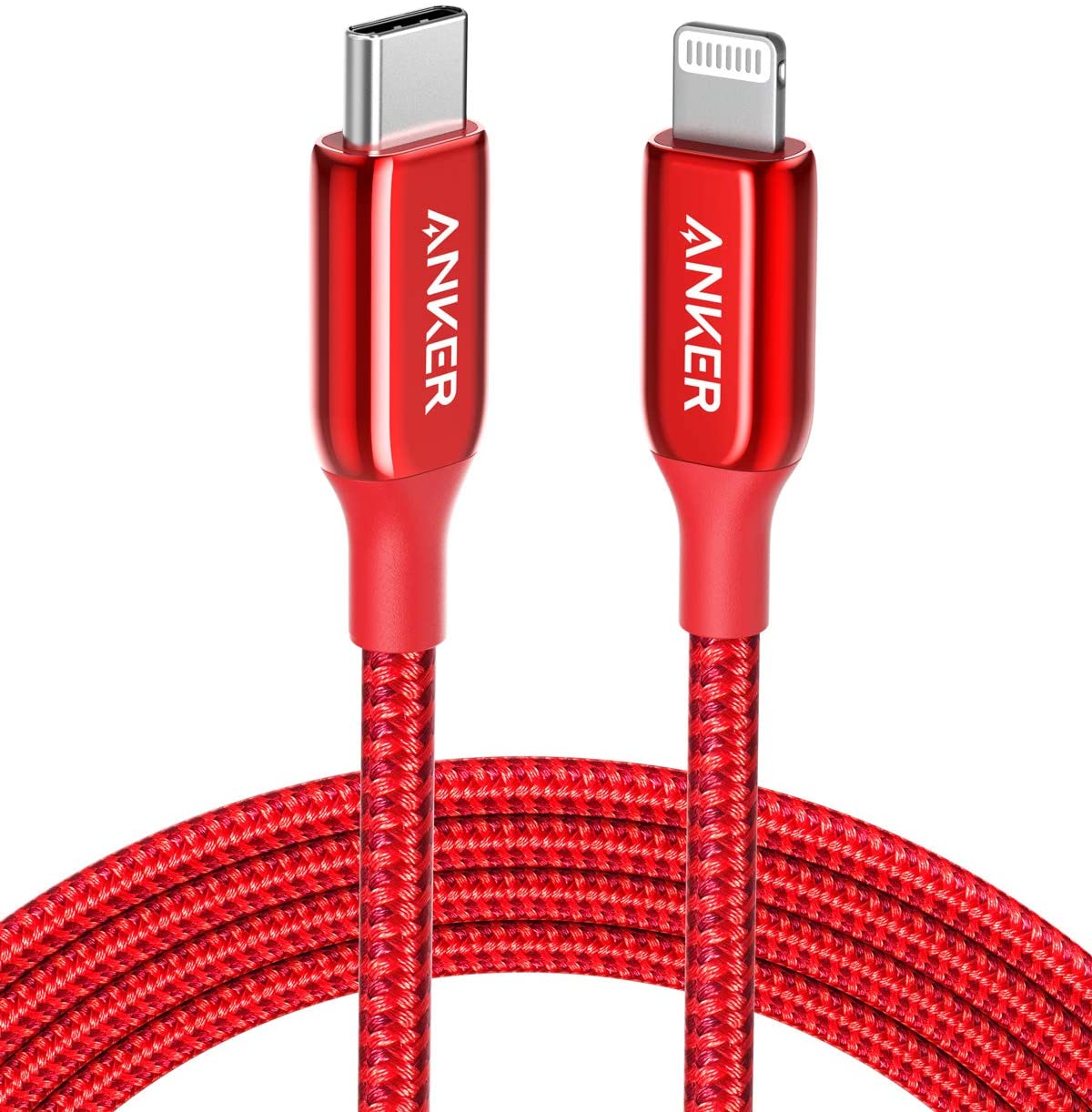 Anker 762 USB-C to Lightning Cable (Nylon/Red/6ft)