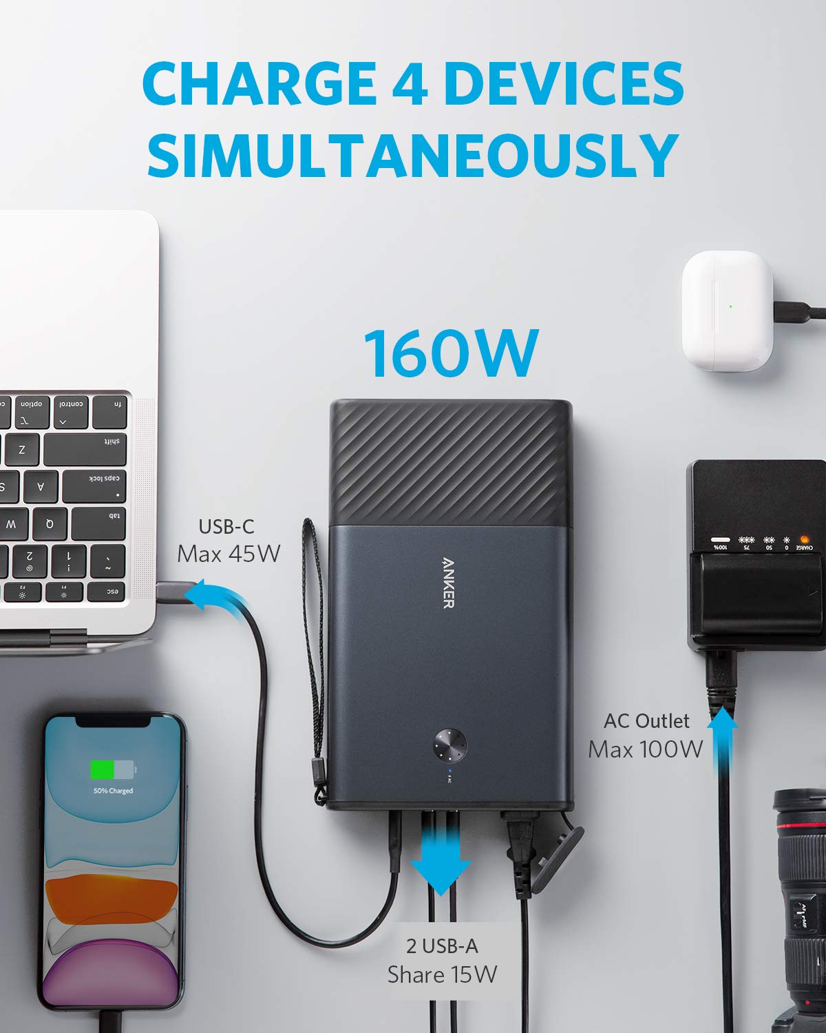 Anker 100W Charging Base for Anker Prime Power Bank - Anker Europe