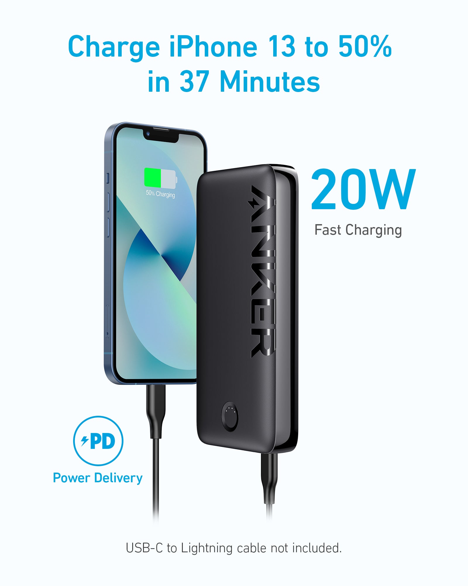 Anker 20000 mAh Power Bank, PowerCore (Series 3), Fast Charging PowerIQ  (PIQ) Technology, USB-C Input/Output - Anker Nepal