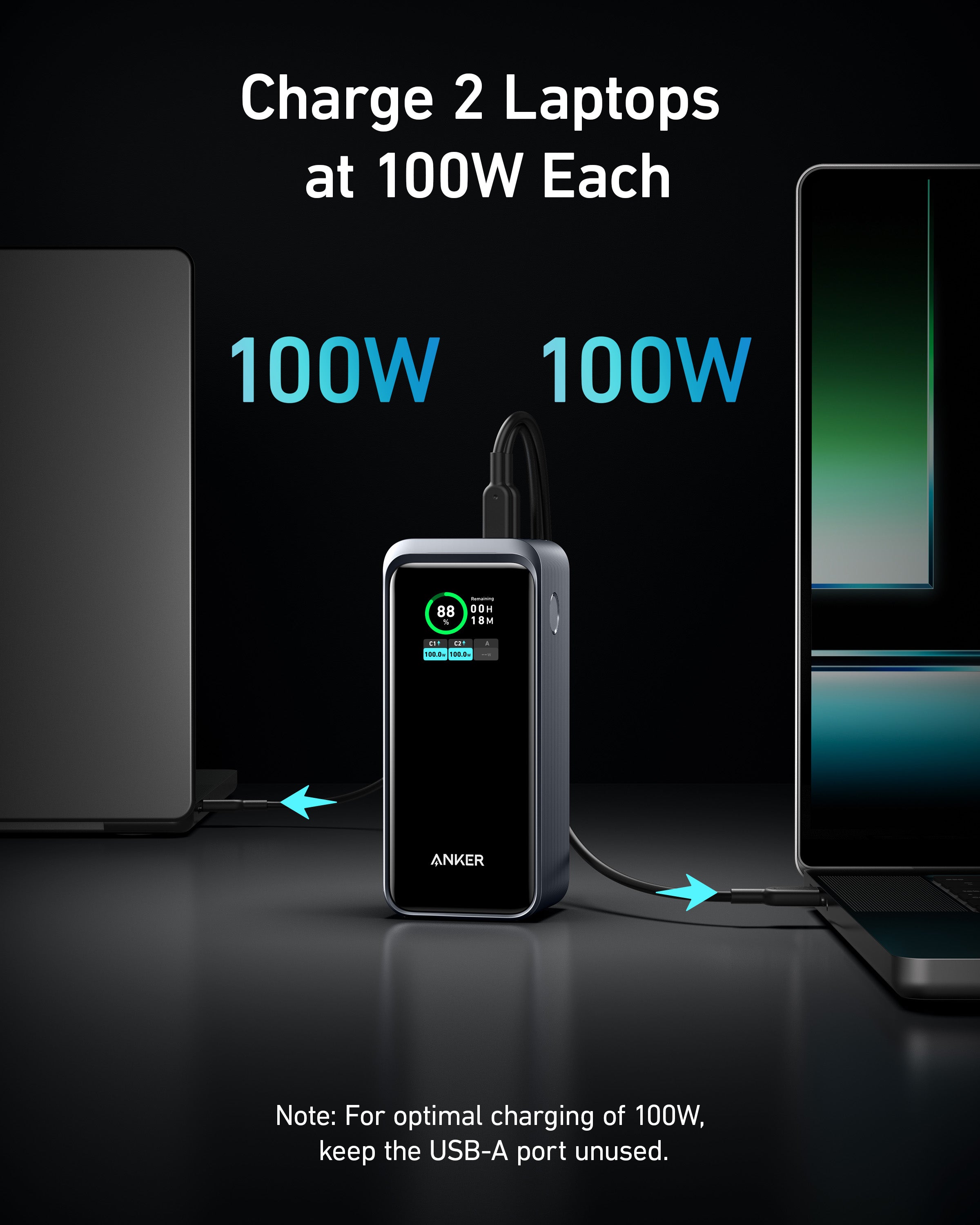 Power 200 Phone Charger,200W Smart Charger with 4 USB+1 Wireless