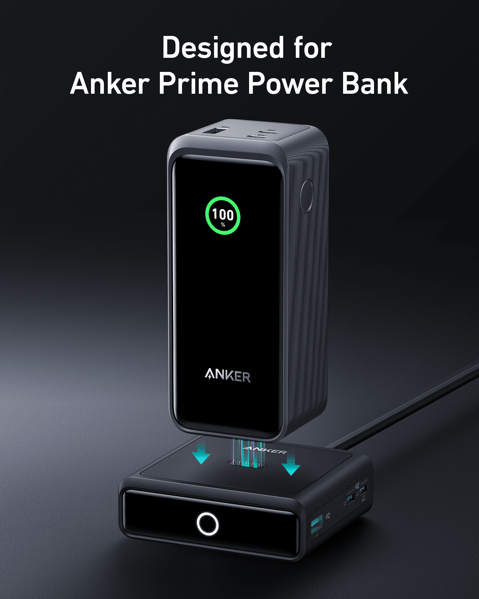 Anker Prime Power Bank, 20,000mAh Portable Charger with 200W Output, Smart  Digital Display Charging Base, 100W Fast Charging with 4 Ports, for MacBoo