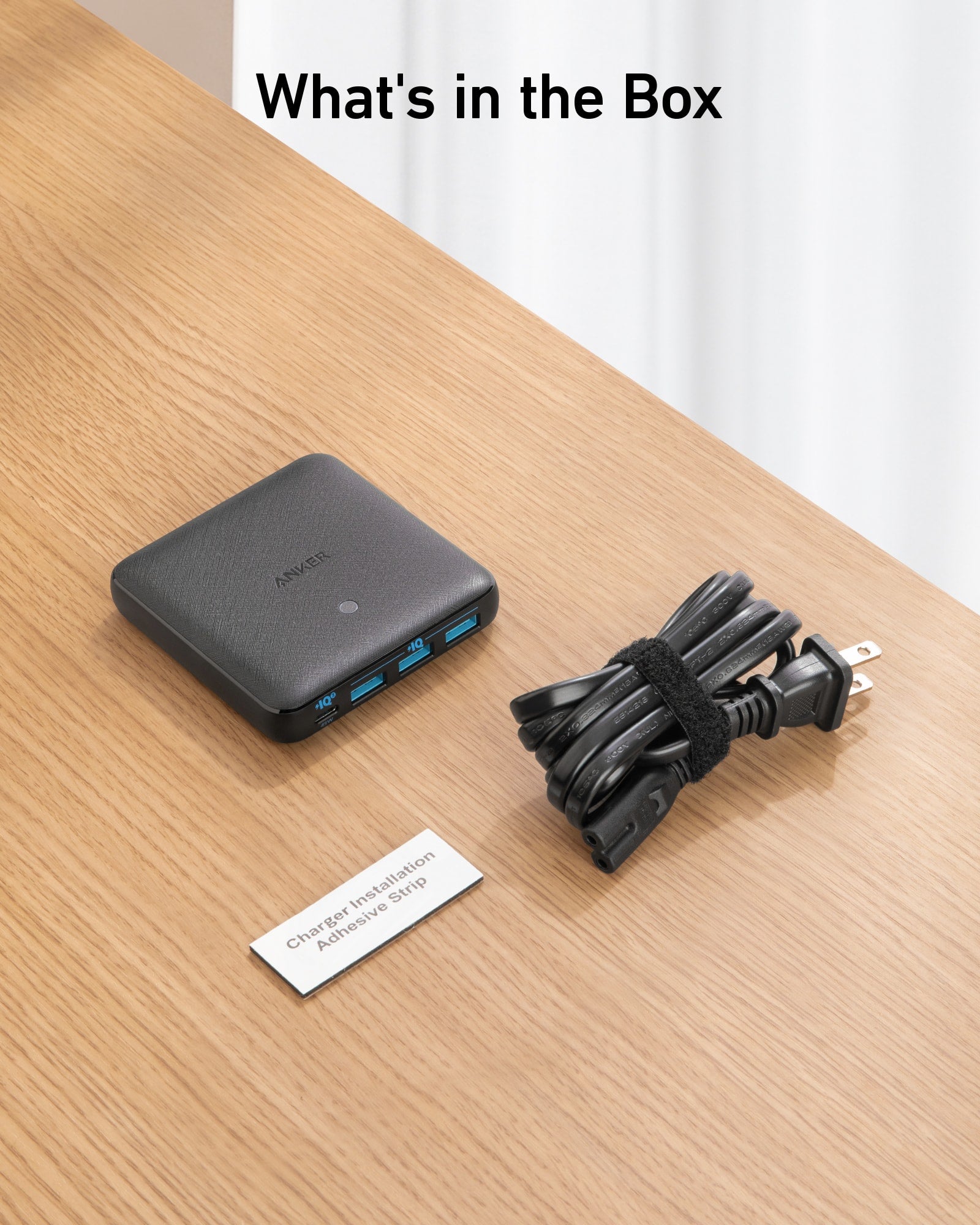 Chargeur USB C, Anker 65 W 4 ports PIQ 3.0 et adaptateur de chargeur rapide  GaN, chargeur mural fin PowerPort Atom III avec USB 45 W