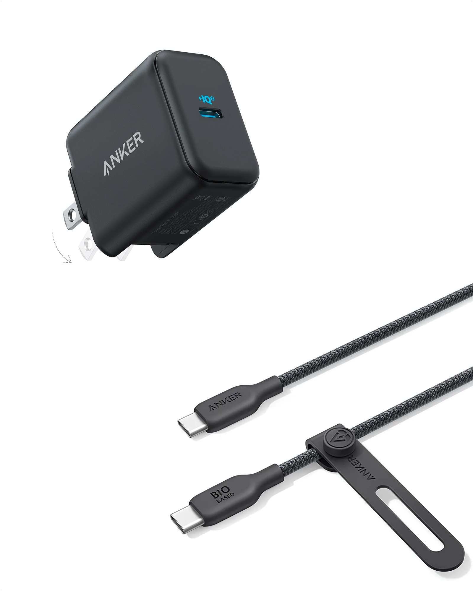 Anker 312 Charger (Ace, 25W) with USB-C to USB-C Cable