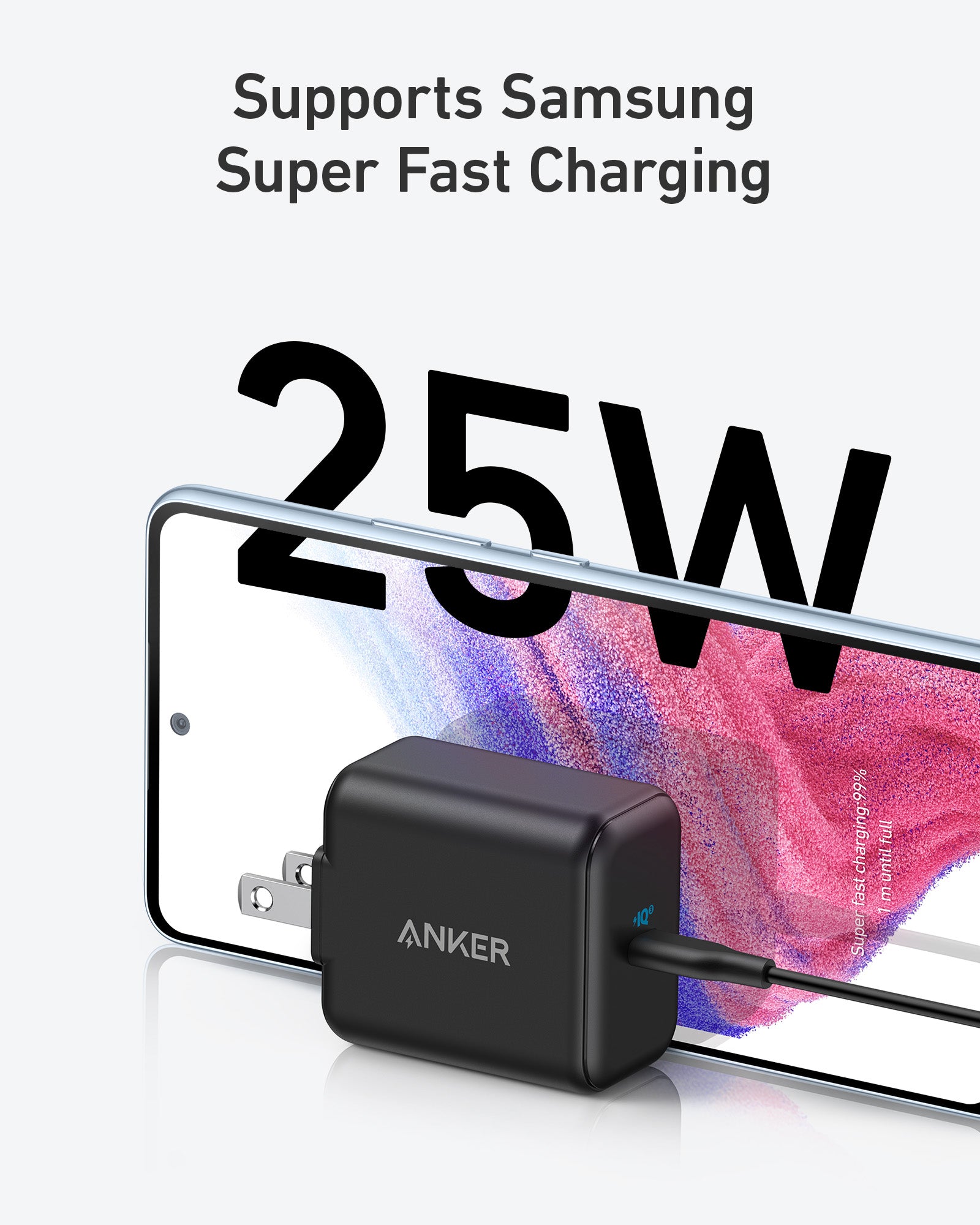 USB C Super Fast Charger, Anker 25W PD Wall Charger Charging for Black