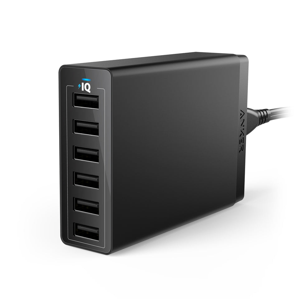 Anker PowerPort 6 Ports USB Wall Charger - Black