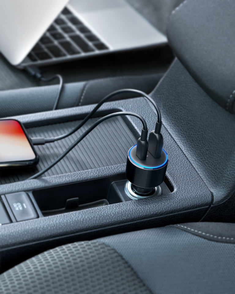 Anker PowerDrive PD2 Car Charger with USB-C to Lightning Cable - Black -  eXtra Oman