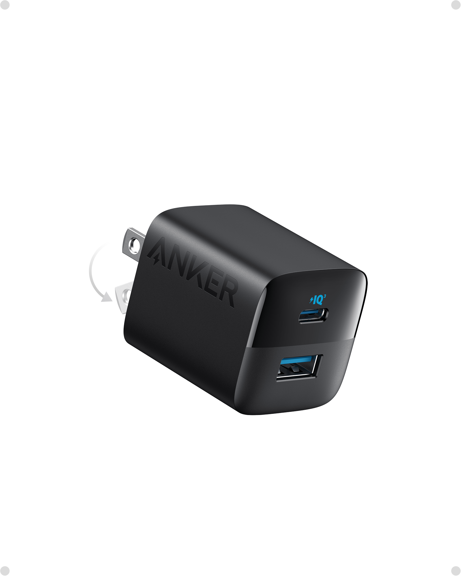 USB C Charger 33W, Anker 323 Charger, 2 Port Compact Charger with Foldable Plug for iPhone 14/14 Plus/14 Pro/14 Pro Max/13/12, Pixel, Galaxy, iPad/iPa