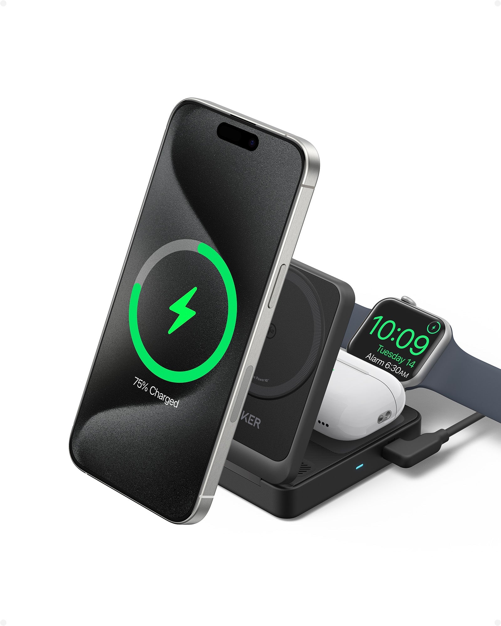 Anker 633 Mag-Go 5000Mah 2-ln-l Magnetic Wireless Charger, B25A7121, AYOUB COMPUTERS