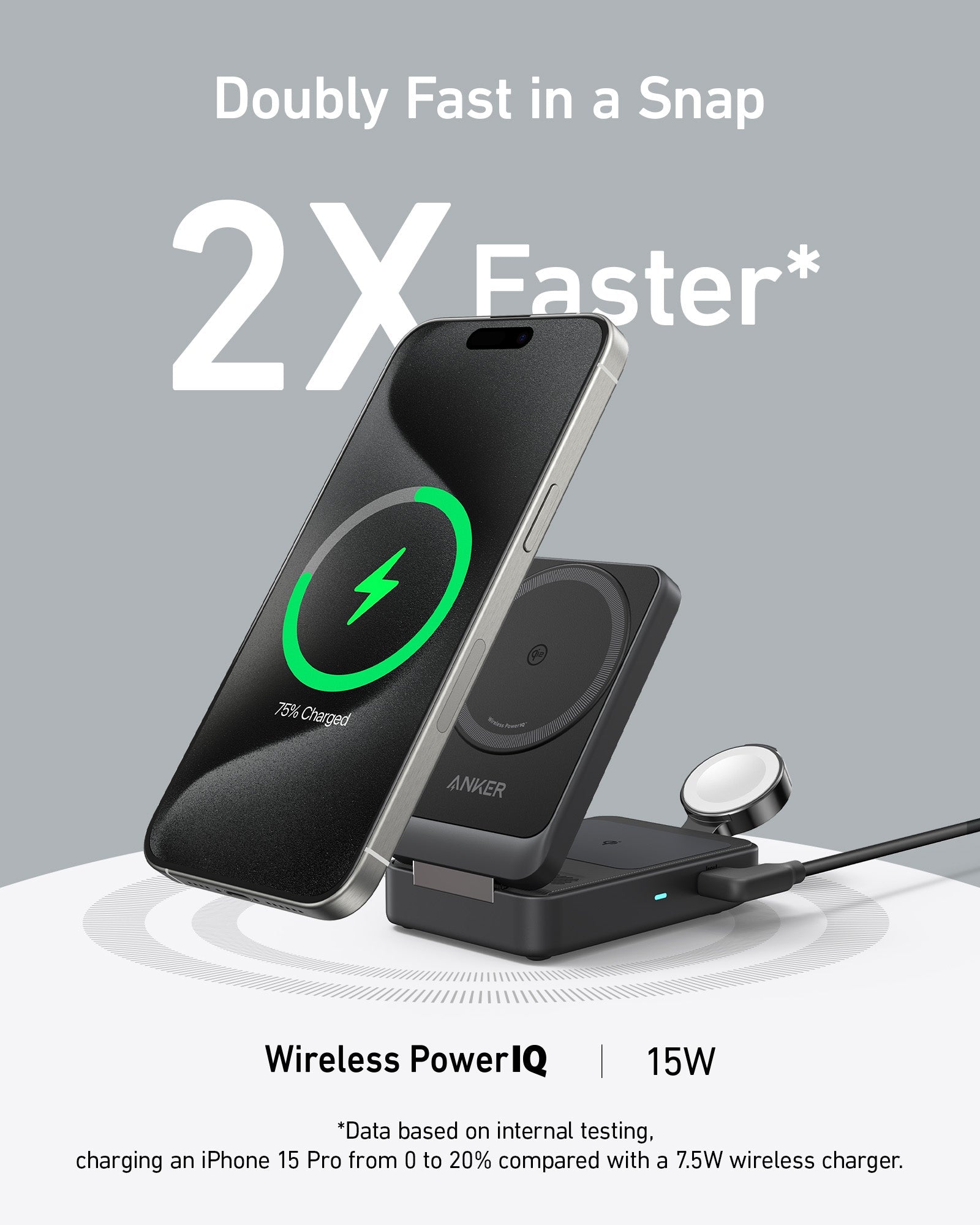 Anker MagGo Wireless Charging Station (Foldable 3-in-1) - Anker US