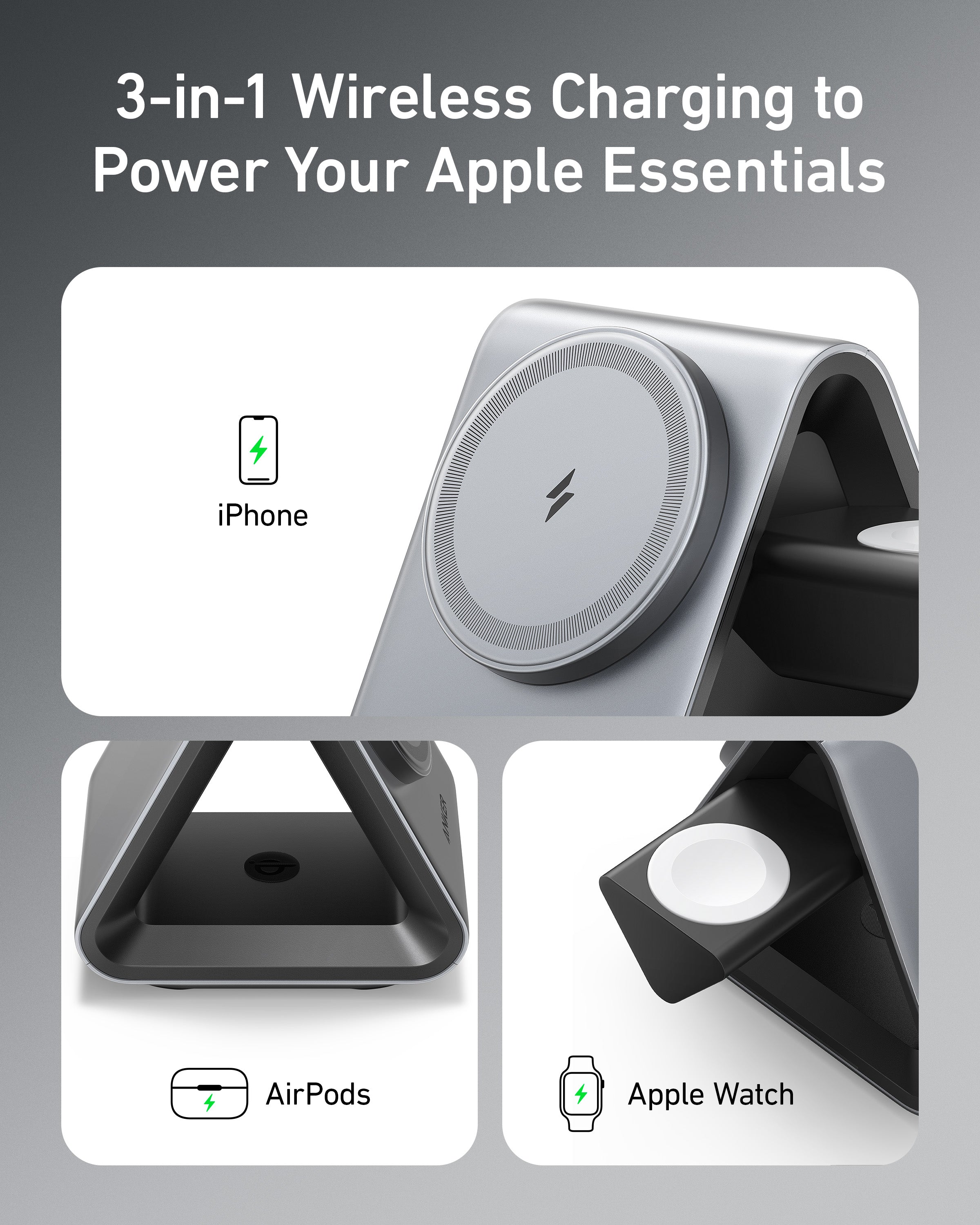 Station De Charge Apple 3 En 1 Chargeur Iphone Apple Watch Station