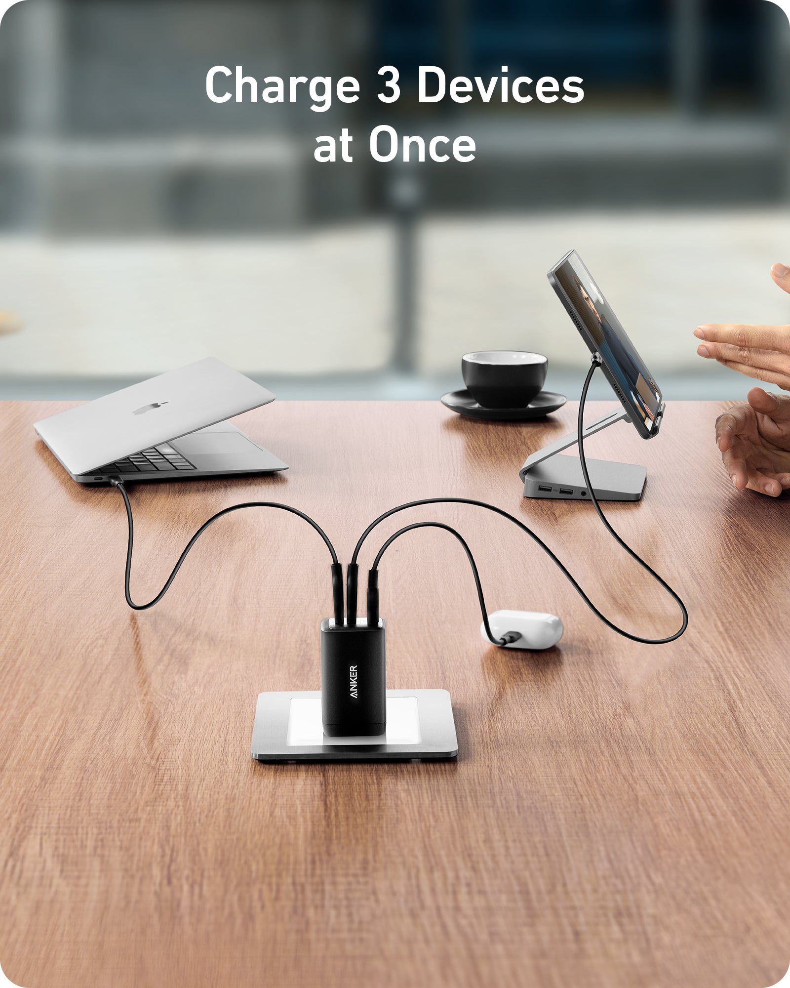 Anker Prime 100W USB C Charger, Anker GaN Wall Charger, 3-Port Compact Fast  PPS Charger, for MacBook Pro/Air, Pixelbook, iPad Pro, iPhone 15/Pro,  Galaxy S23/S22, Note20, Pixel, Apple Watch, and More 