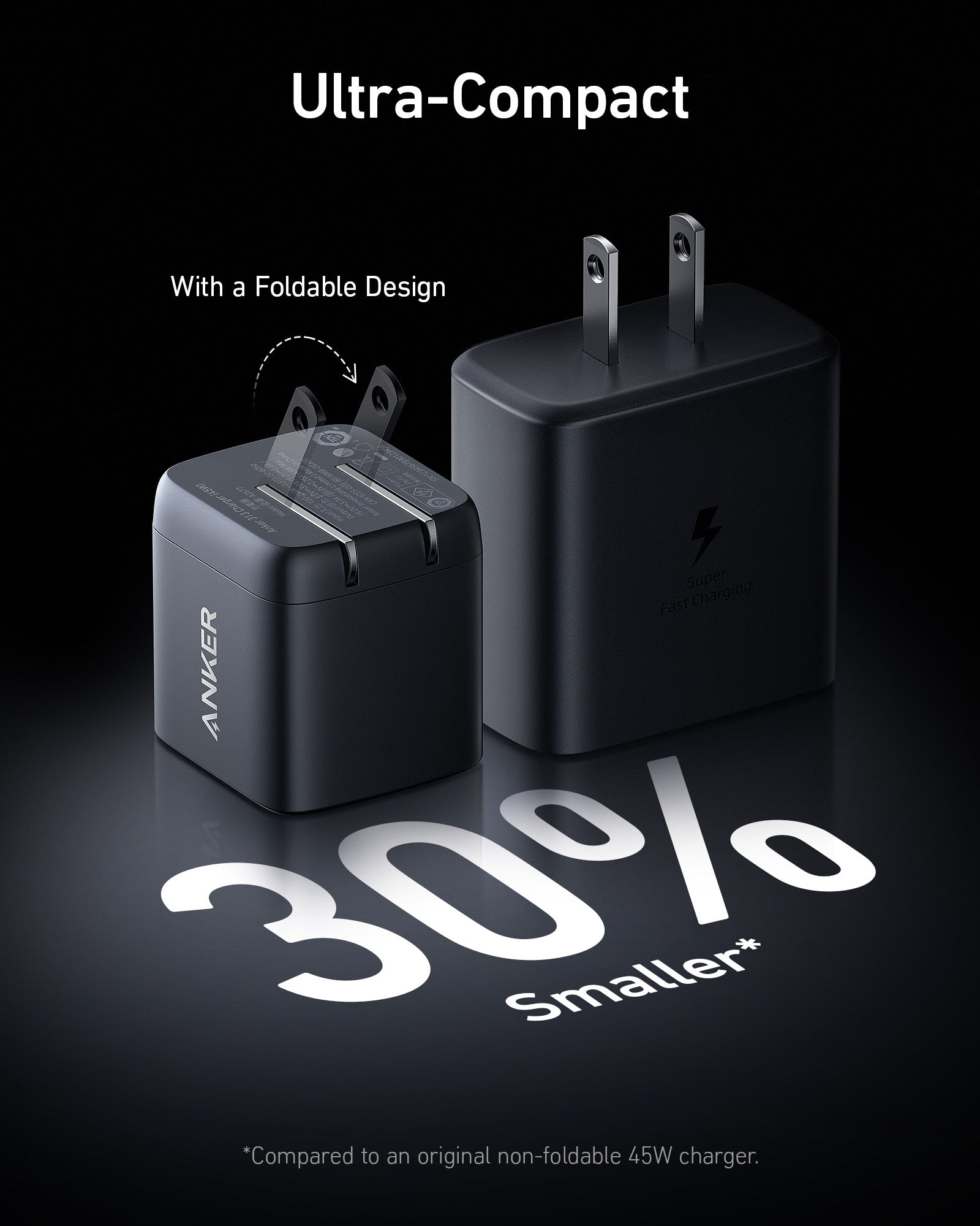 Official Samsung Black 45W EU Fast Charger - For Samsung Galaxy S23 Ultra