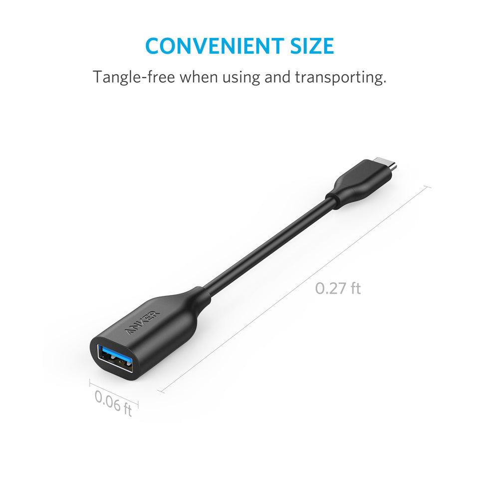 Anker USB-C to USB 3.1 Adapter, Converts USB-C Female Into USB-A Female, Uses