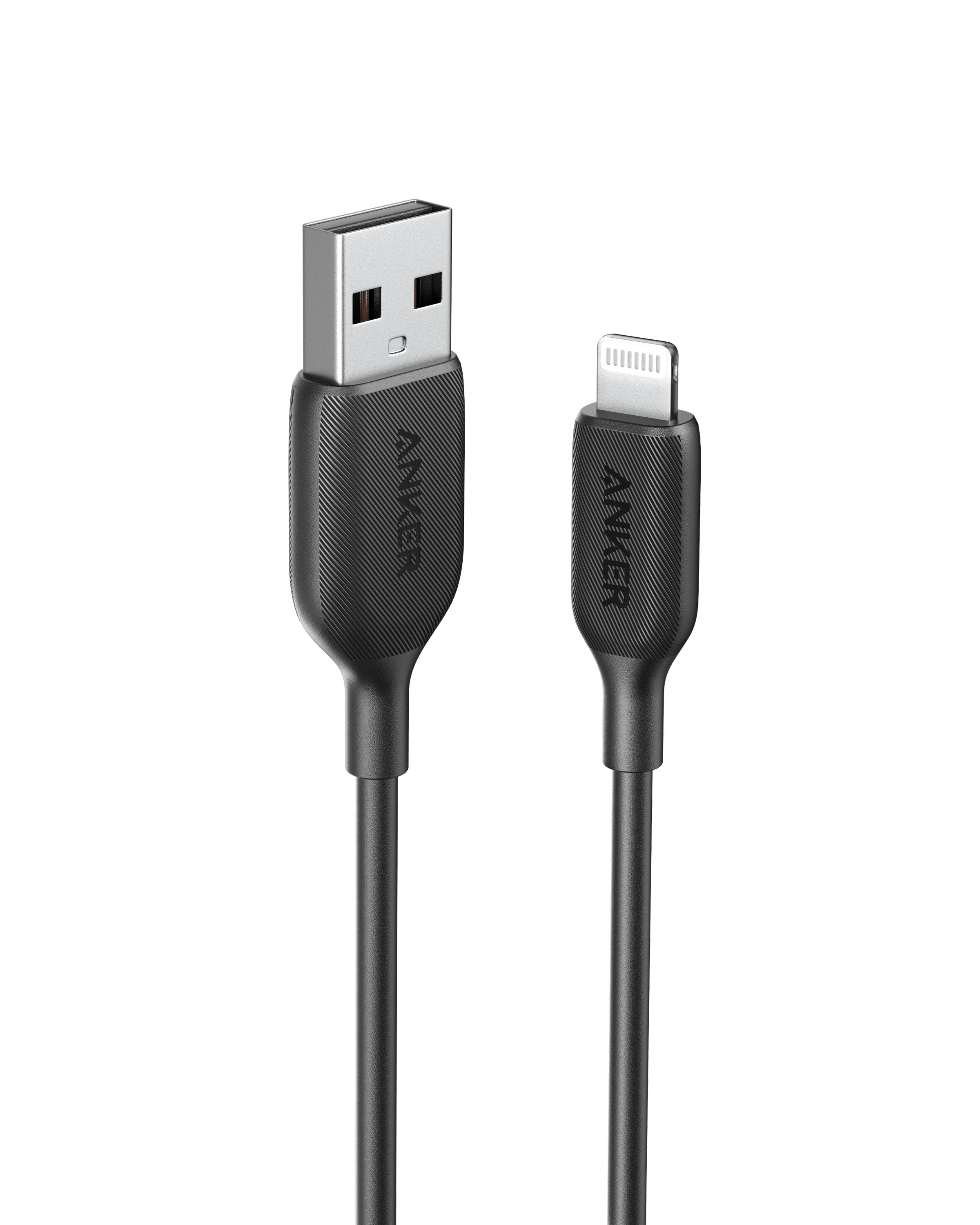 Bluehive Durable USB-A to Lightning Cable, Made With Dupont Kevlar  Material, Black, 3-ft
