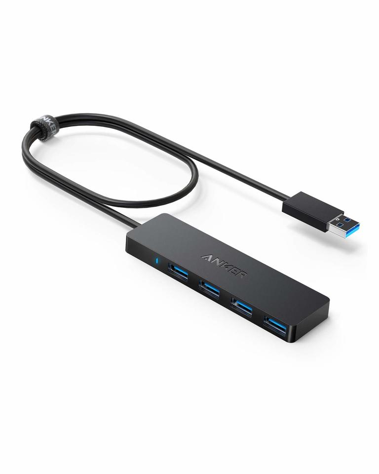 

Anker Ultra Slim 4-Port USB 3.0 Data Hub 2 ft / Black