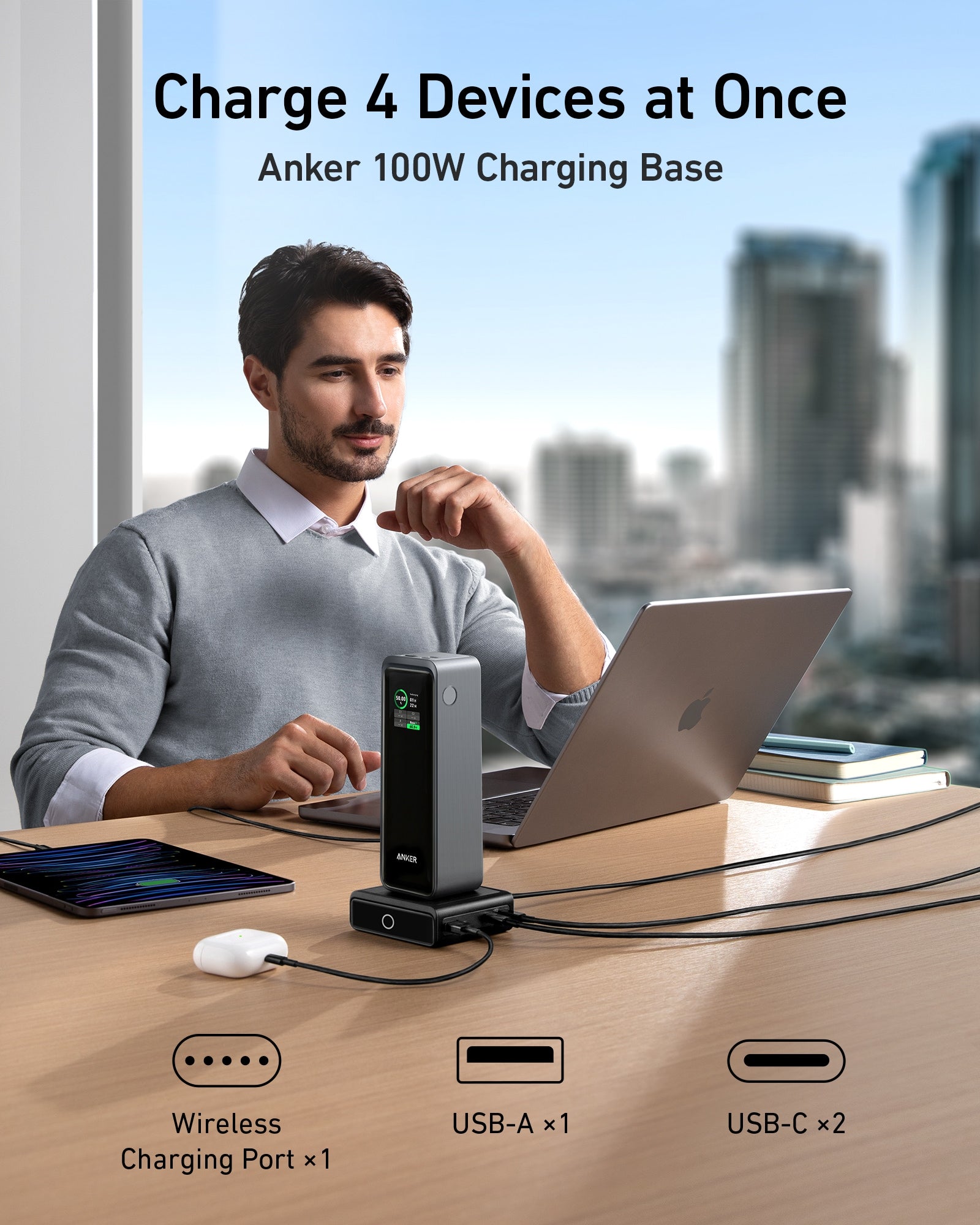 Anker Prime 27,650mAh Power Bank (250W) with 100W Charging Base - Anker US