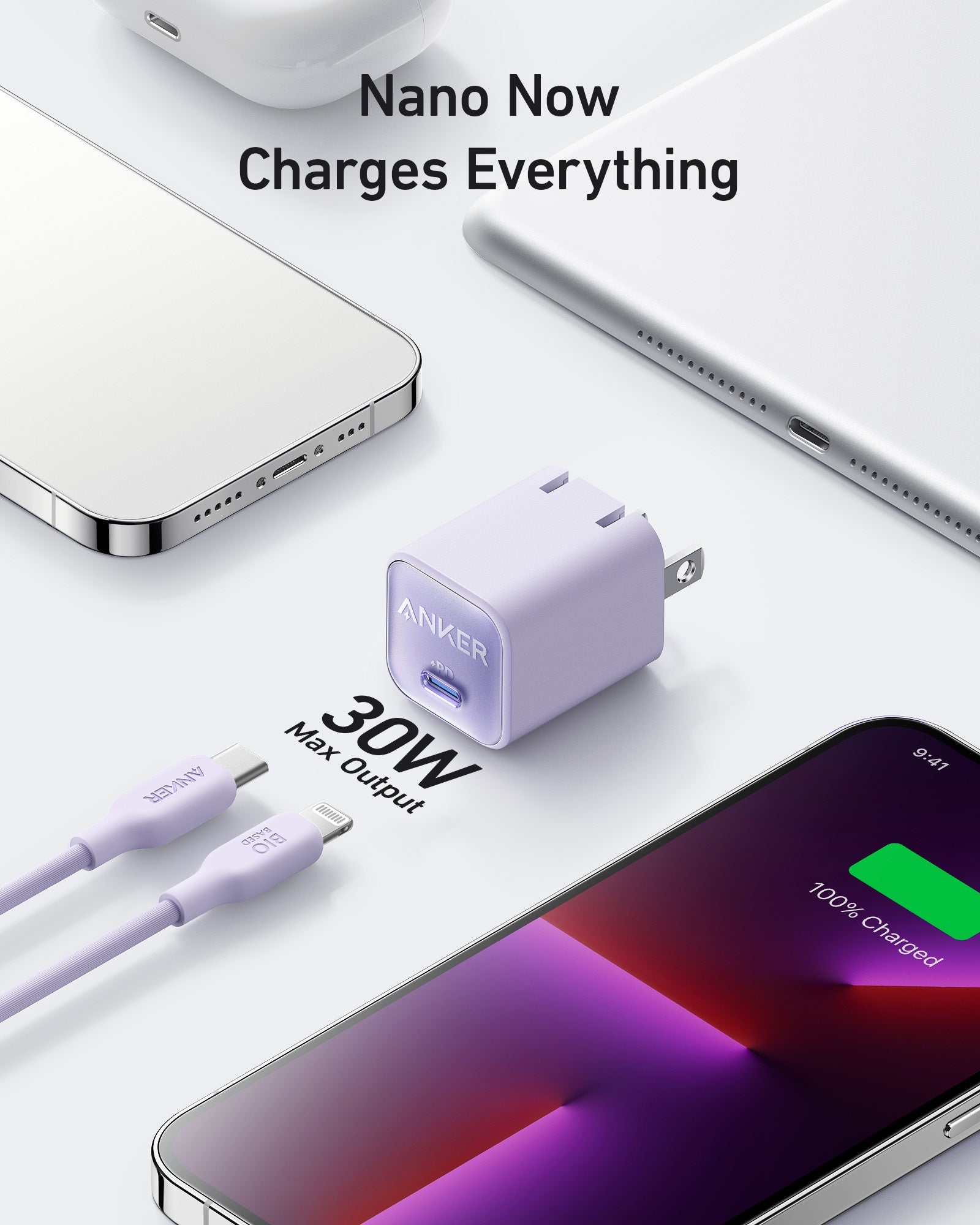 Anker's Nano 3 USB-C charger is even smaller, more colorful, and still 30W  - The Verge