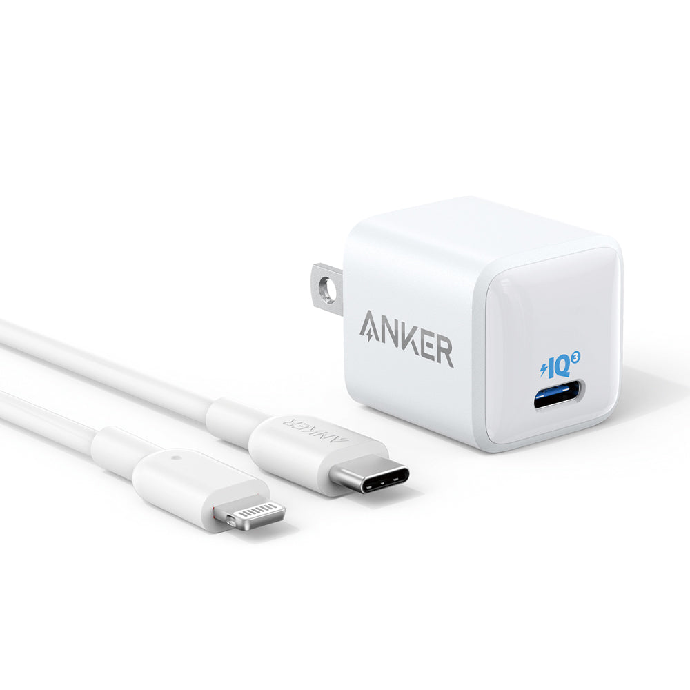 Anker 511 Charger (Nano) with USB-C to Lightning Cable