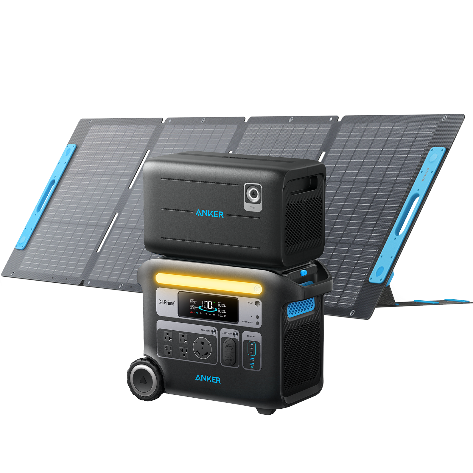 Anker SOLIX <b>F2000</b> Solar Generator + Expansion Battery + 200W Solar Panel