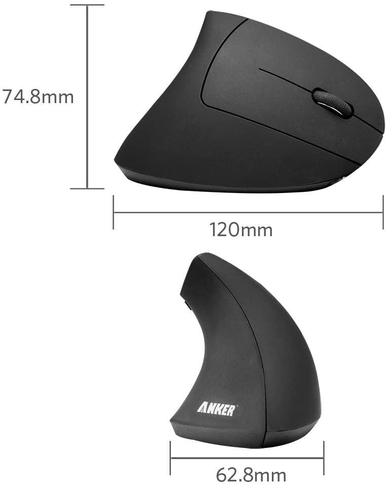 microware Vertical Mouse Wireless Ergonomic Mouse