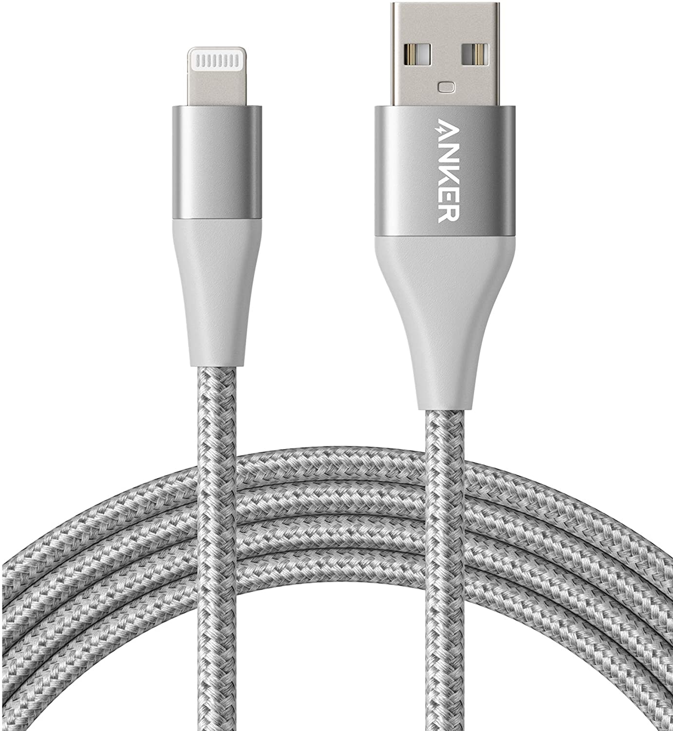 Photos - Cable (video, audio, USB) ANKER 551 USB-A to Lightning Cable  Silver / 6ft A (1ft / 3ft / 6ft / 10ft)