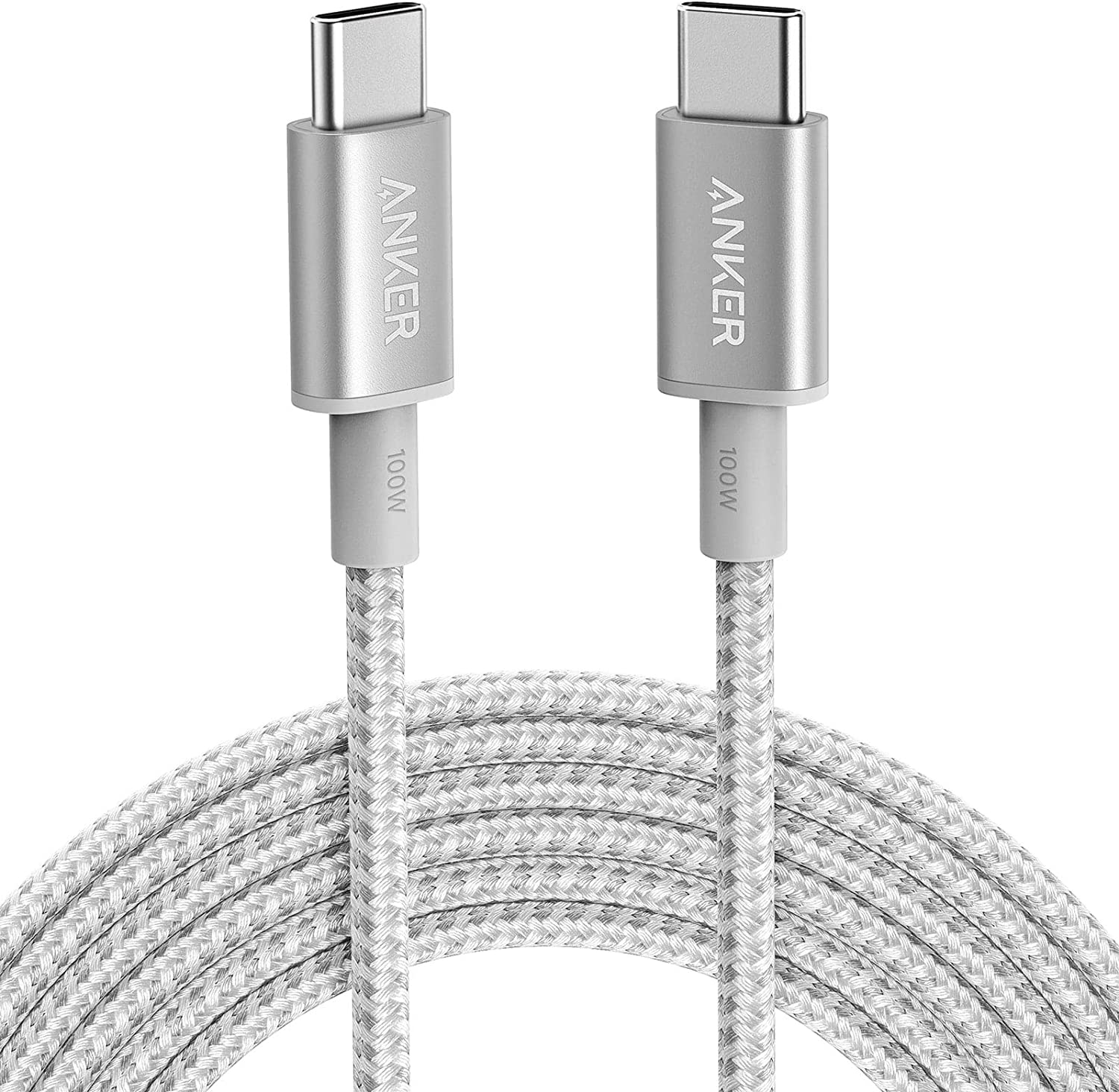 New Nylon USB-C to USB-C 100W Cable (10 ft) - Anker US