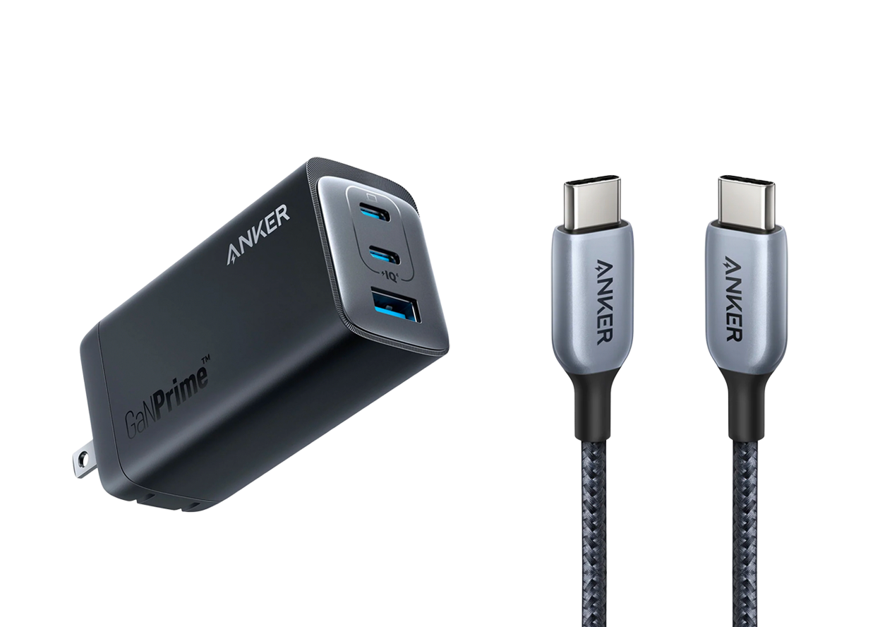  Anker Cargador USB C, cargador Anker 737 GaNPrime de 120 W, PPS  de 3 puertos, cargador de pared plegable y compacto rápido y cable de carga  Anker USB-C a Lightning [certificado