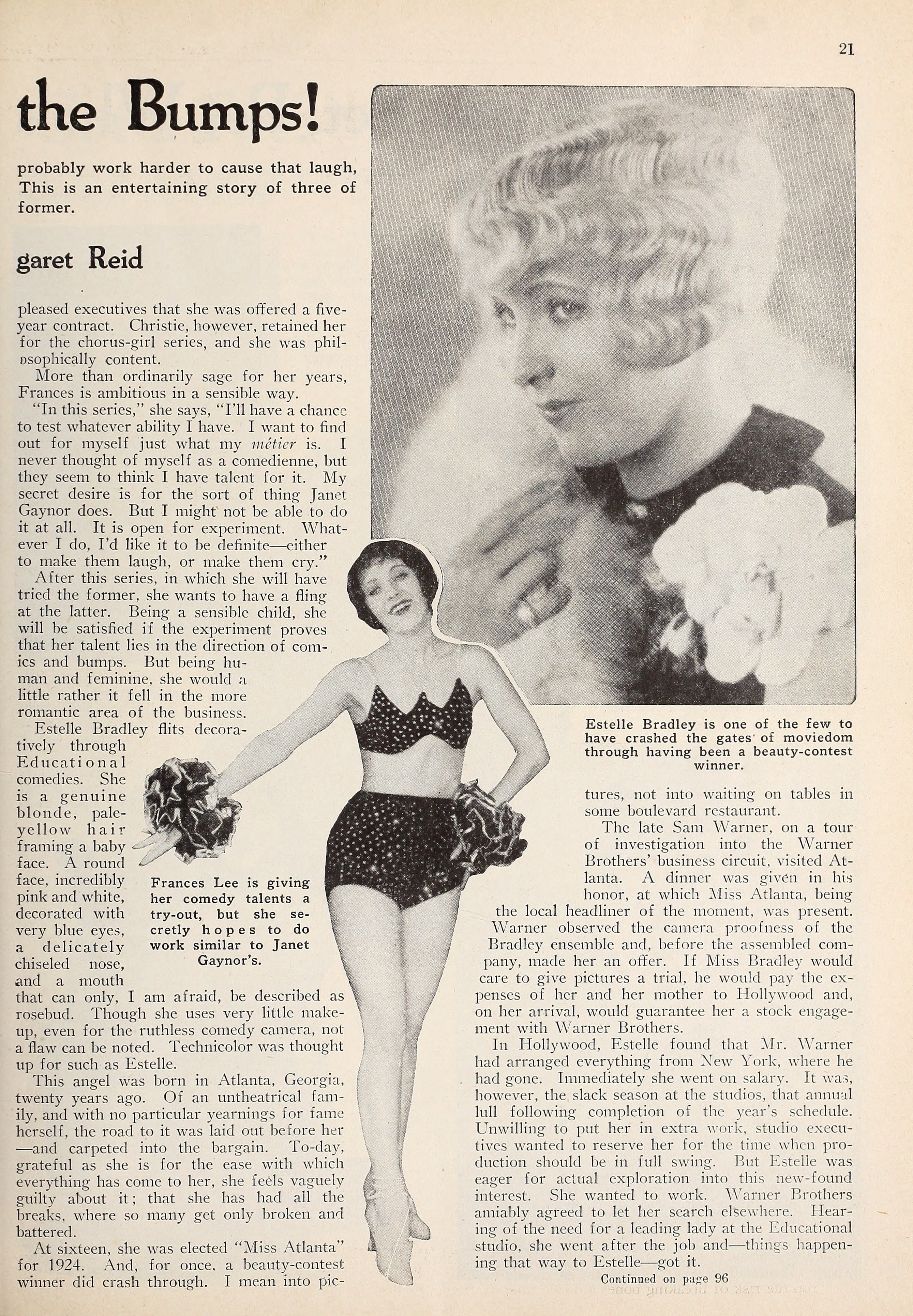 Anita Garvin, Frances Lee, Estelle Bradley — Beauty Takes the Bumps! (1928) | www.vintoz.com