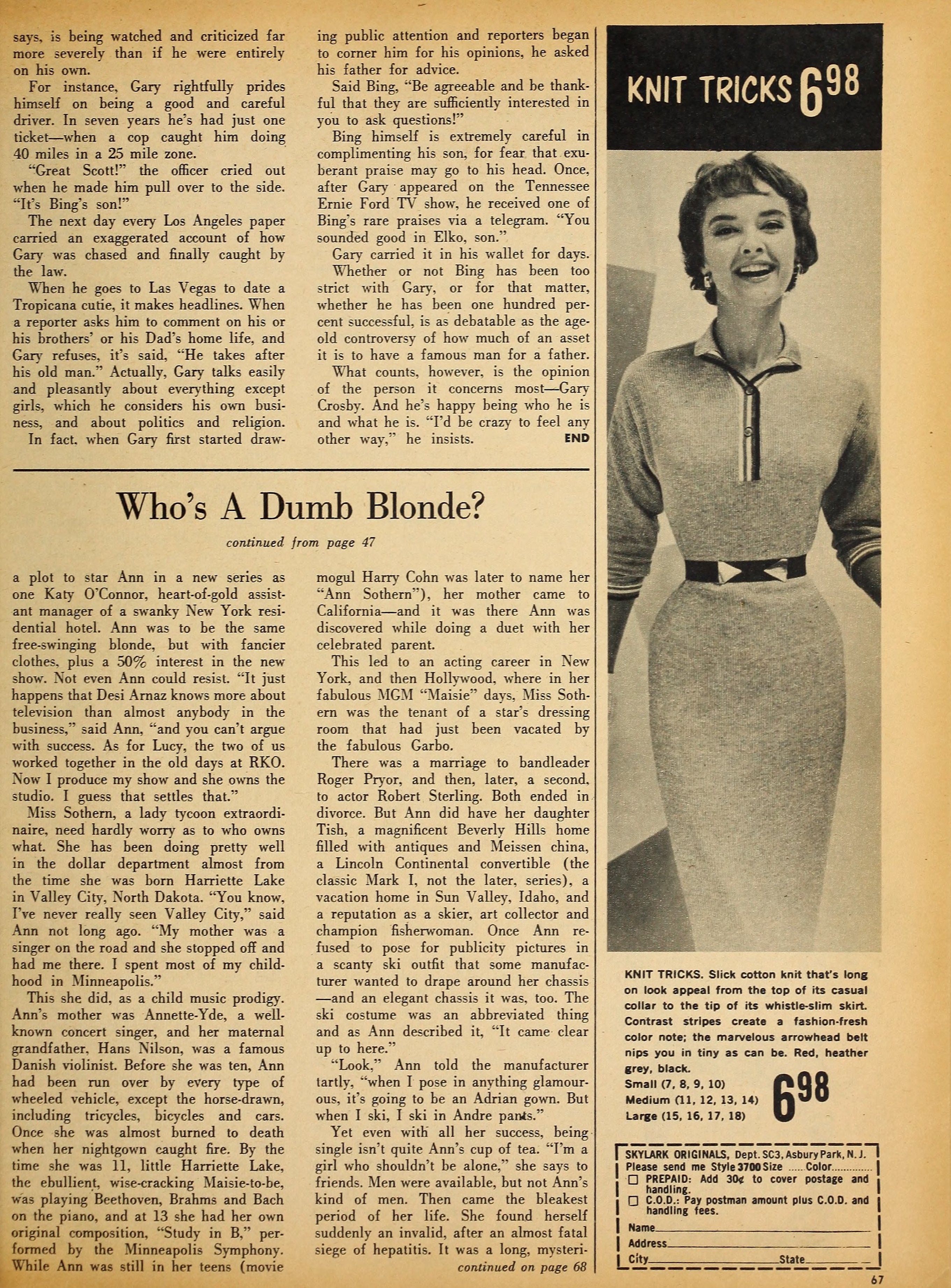 Ann Sothern — Who's a Dumb Blonde? (1959) | www.vintoz.com