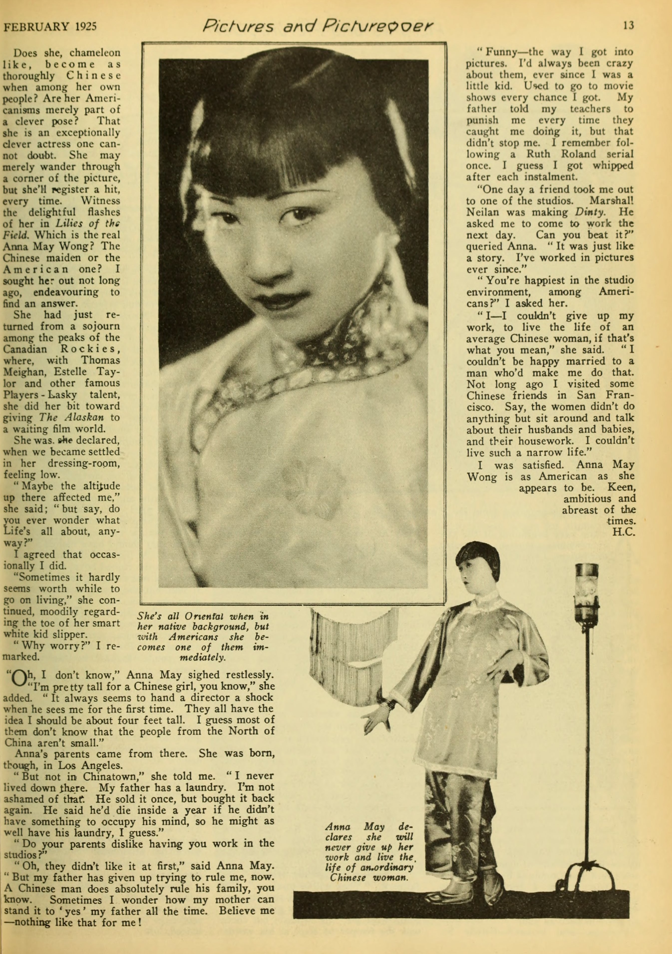 Anna May Wong — A Chinese Puzzle (1925) | www.vintoz.com