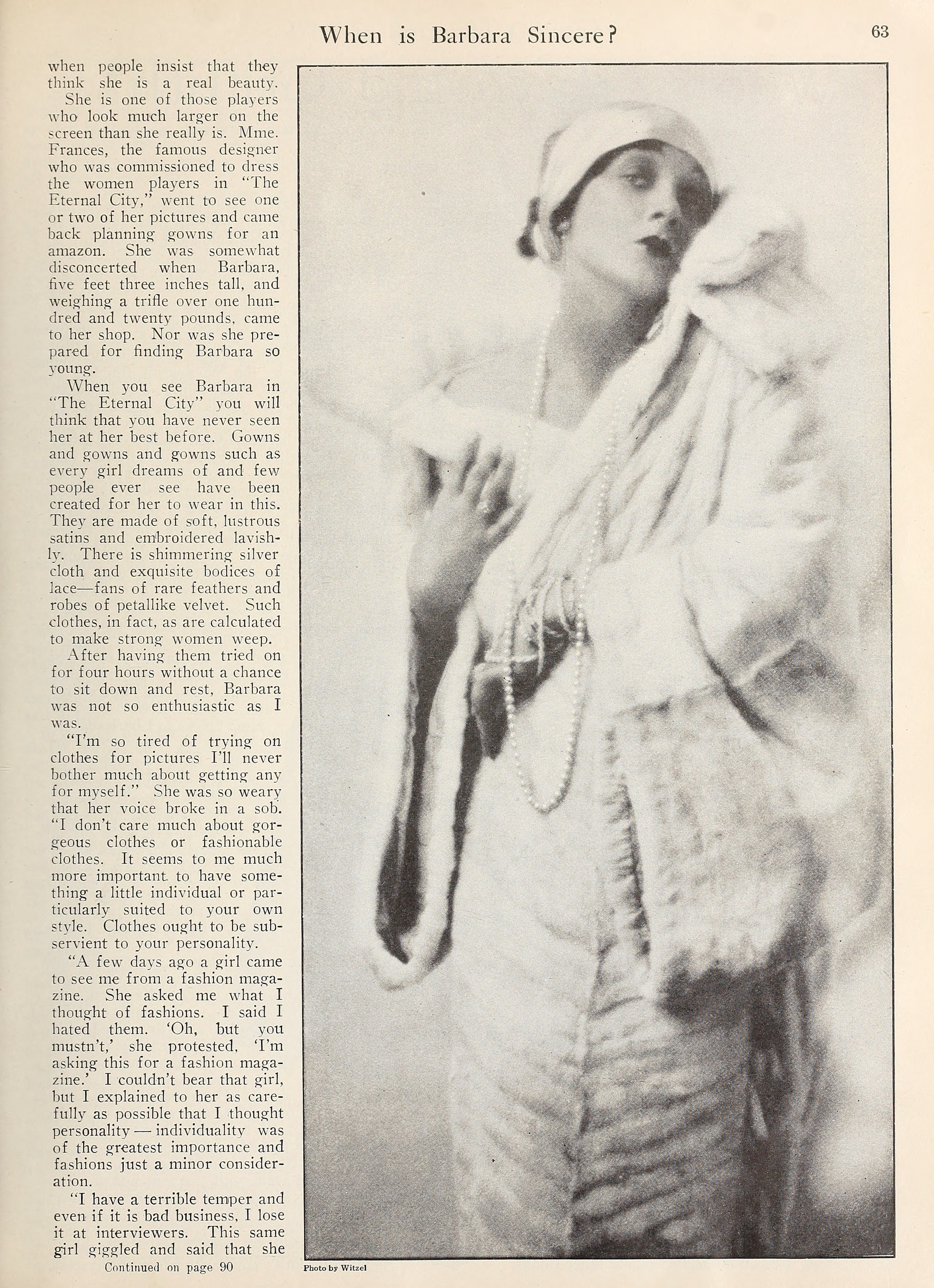 Barbara La Marr — When is Barbara Sincere? (1923) | www.vintoz.com