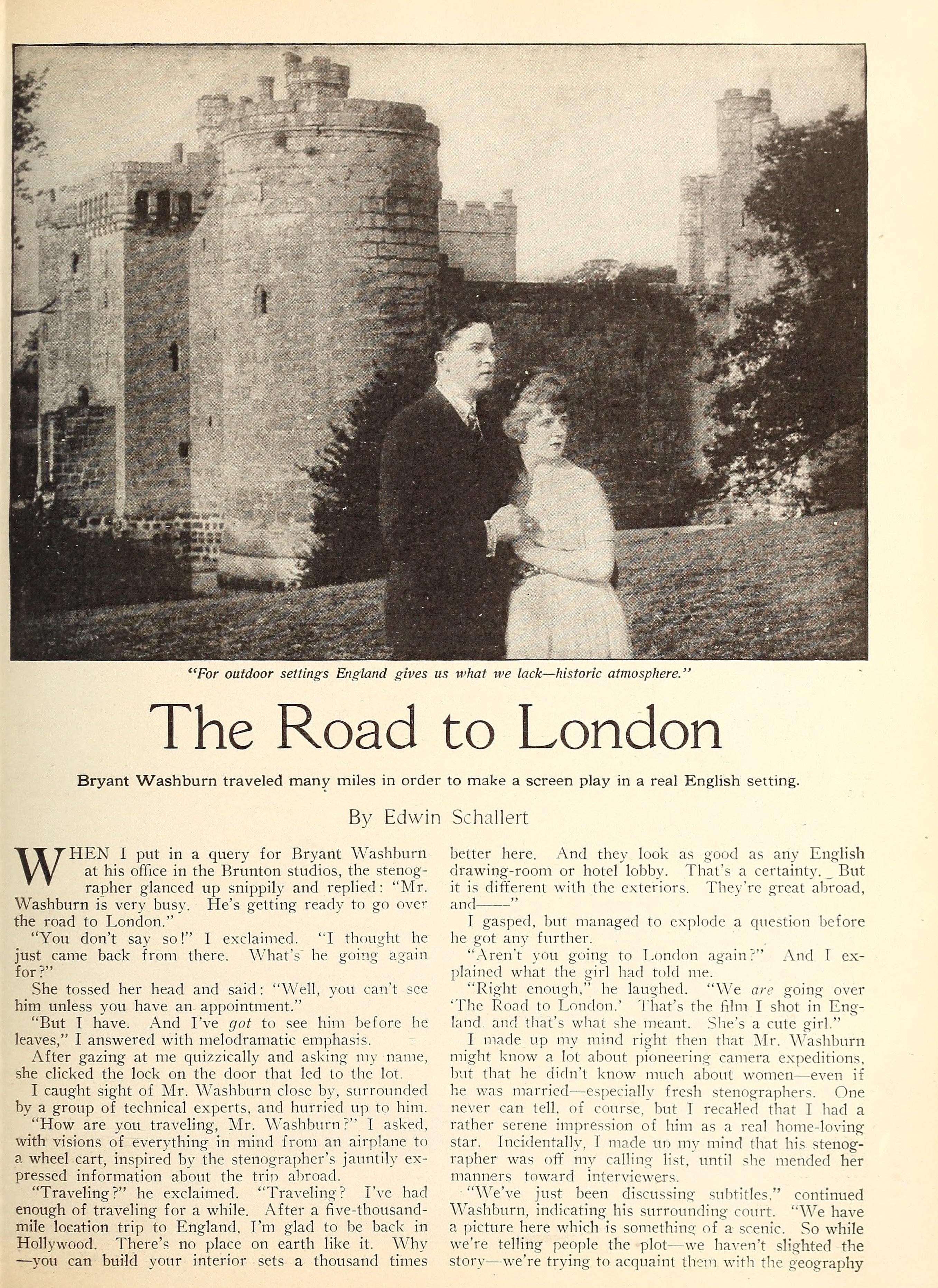 Bryant Washburn — The Road to London (1921) | www.vintoz.com
