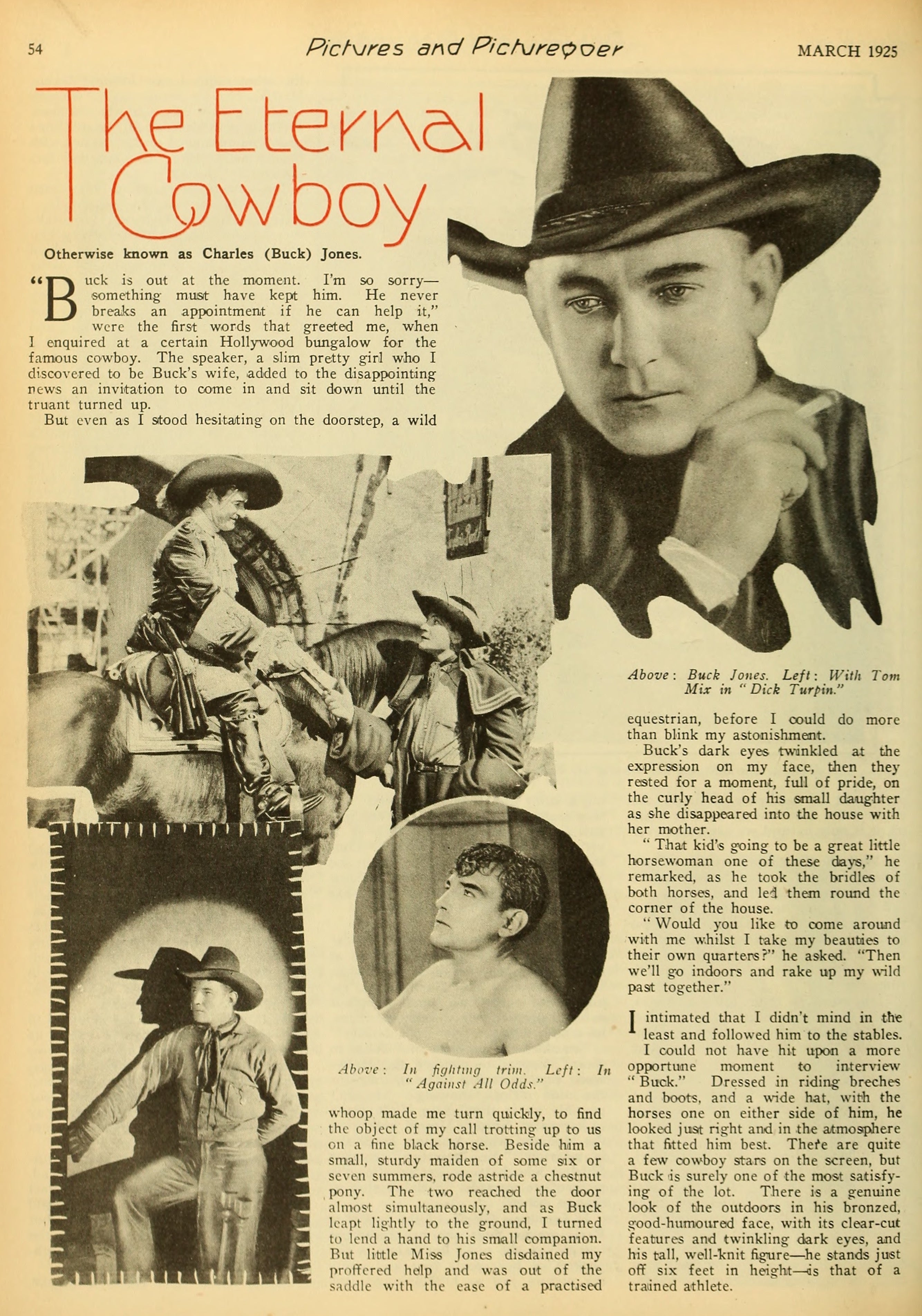 Charles (Buck) Jones — The Eternal Cowboy (1925) | www.vintoz.com