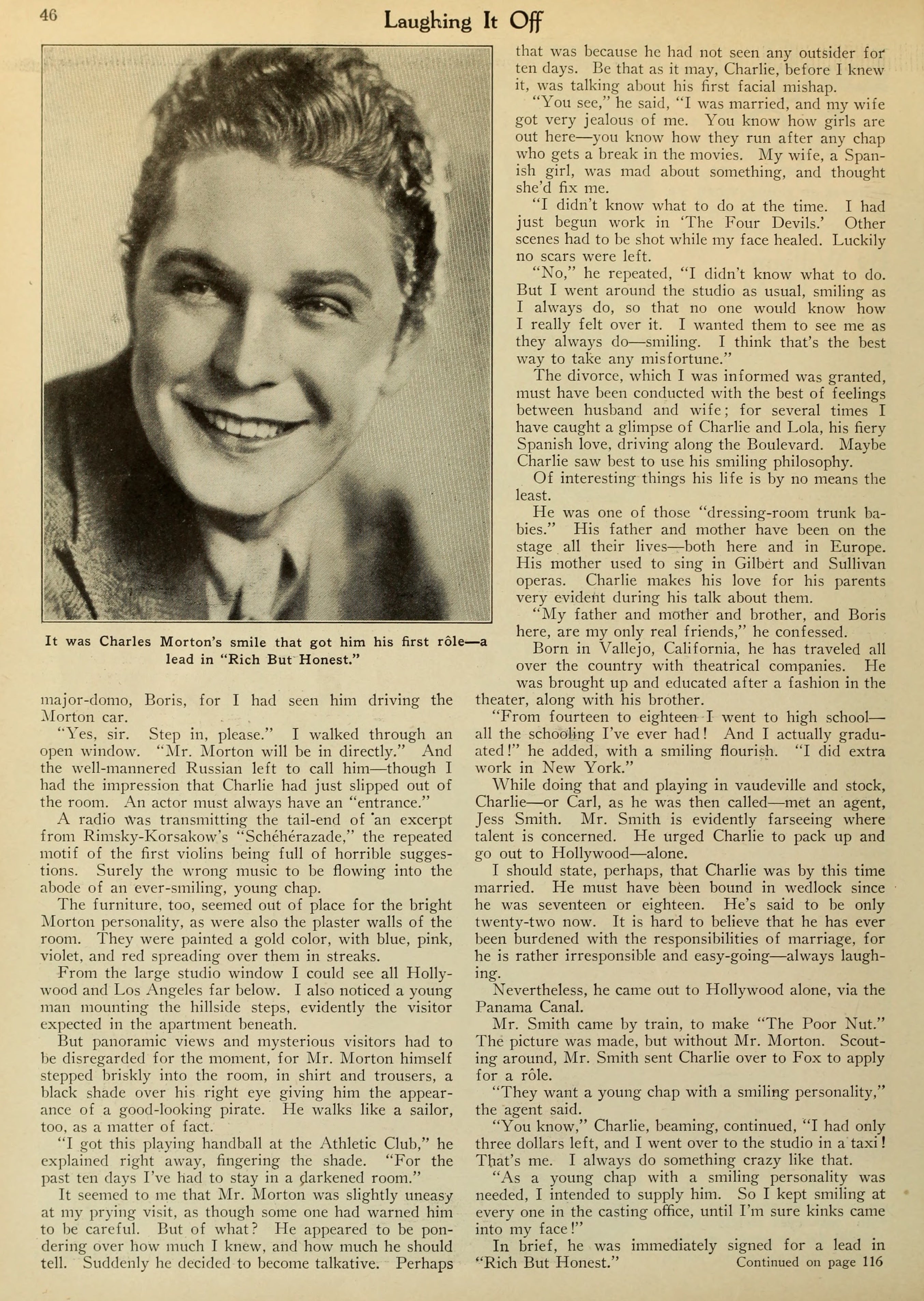 Charles Morton — Laughing It Off (1929) | www.vintoz.com