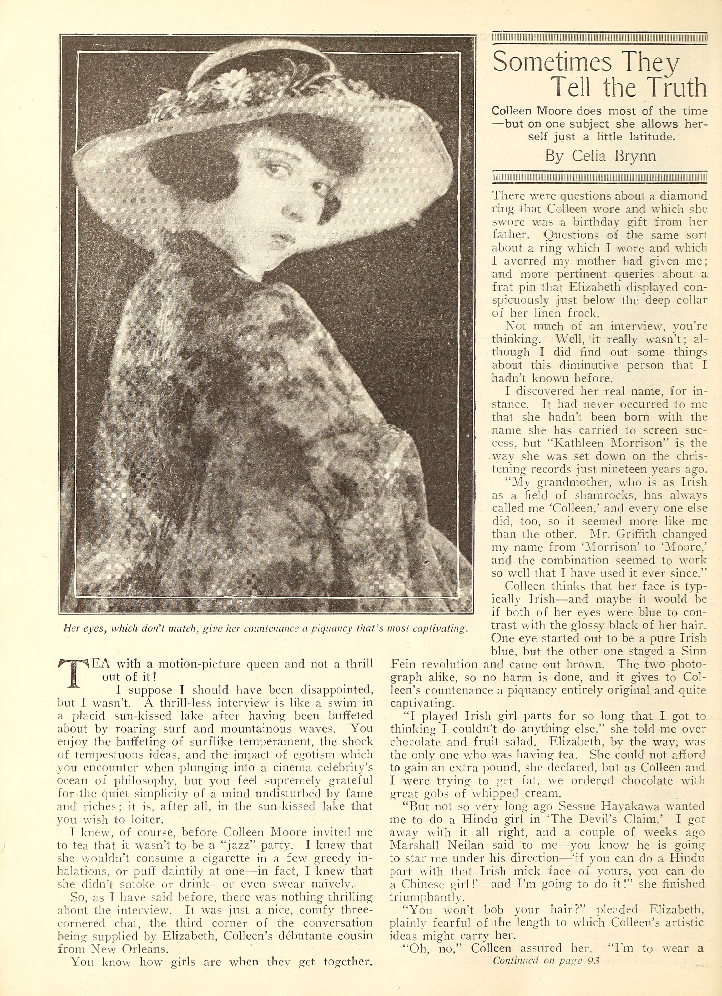 Colleen Moore — Sometimes They Tell the Truth (1921) | www.vintoz.com