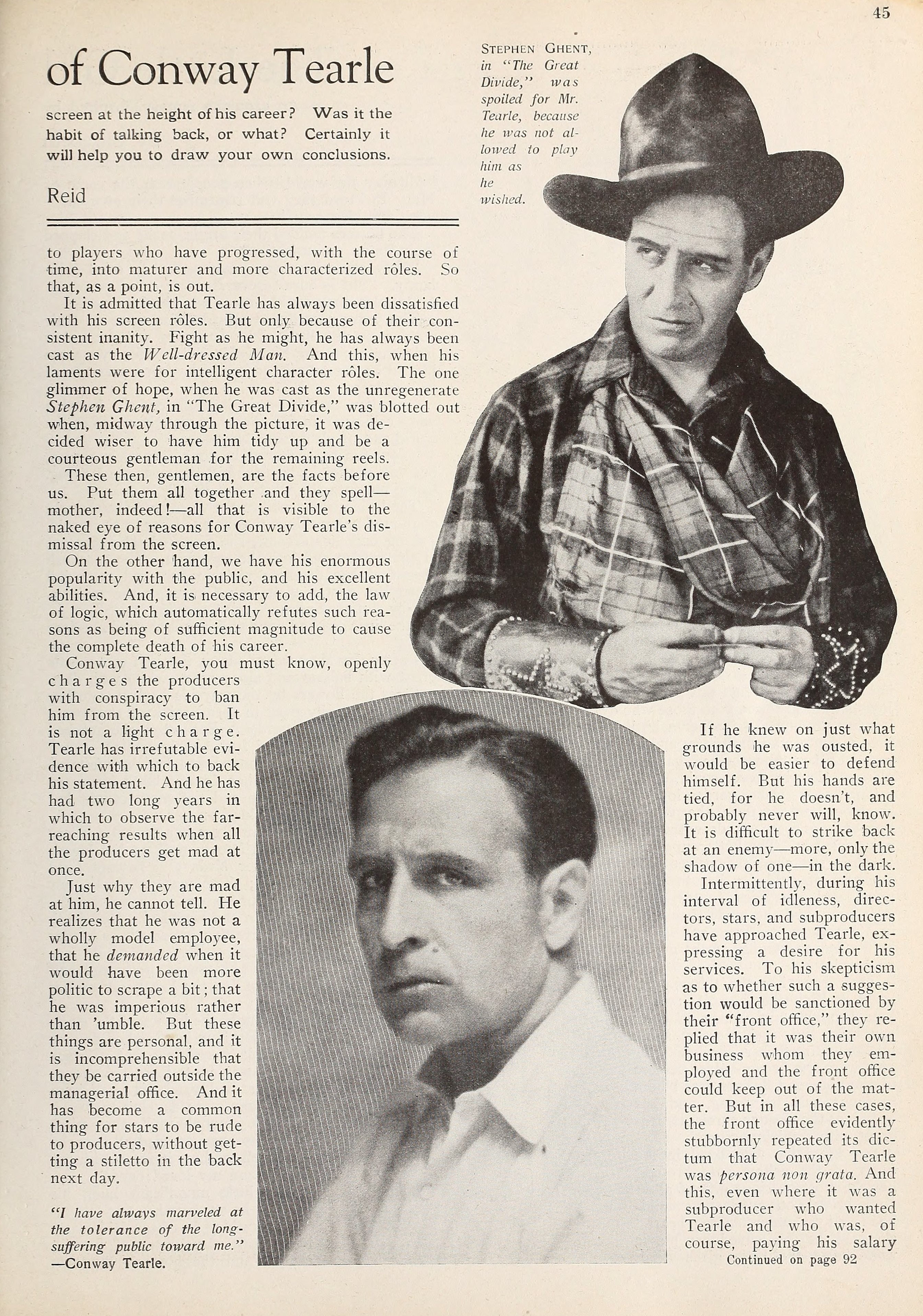 The Strange Case of Conway Tearle (1928) | www.vintoz.com