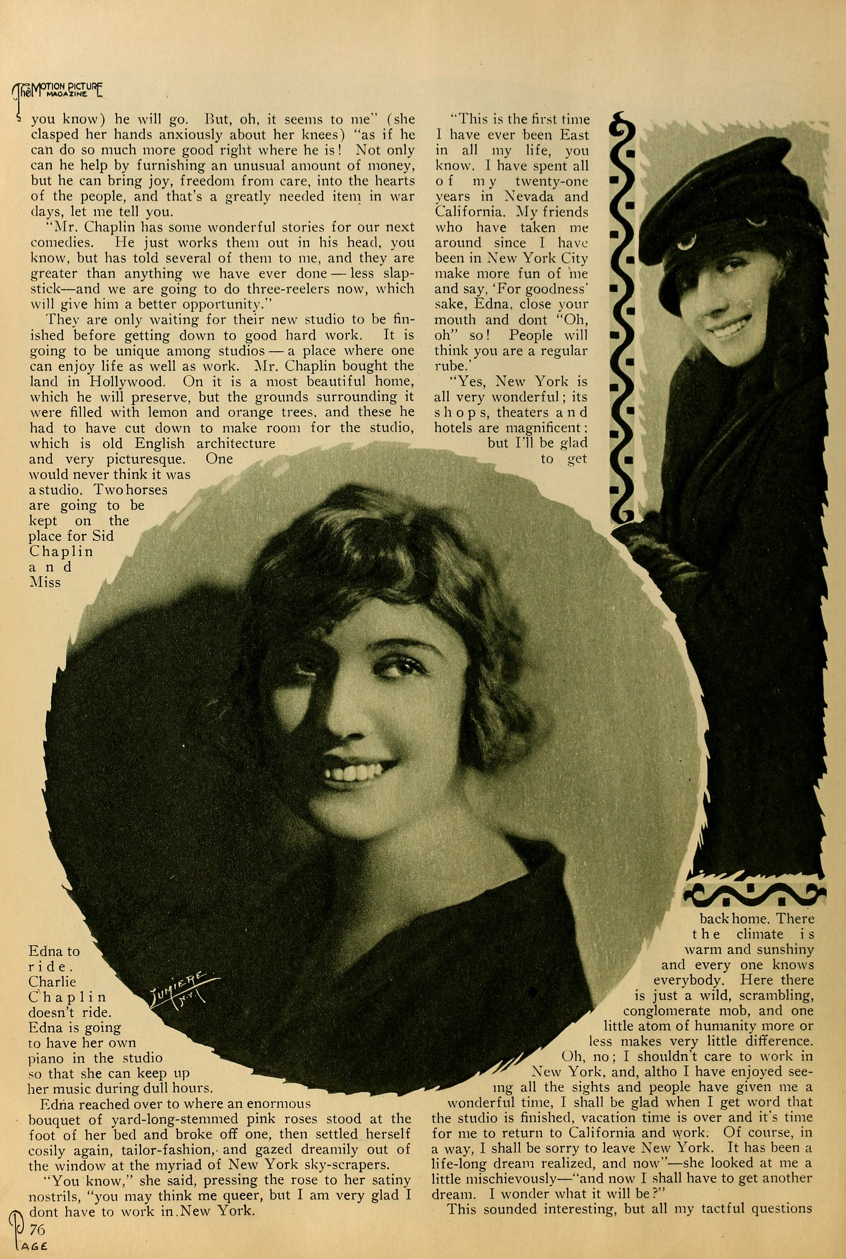 Edna Purviance — Little Miss Happiness (1918) | www.vintoz.com