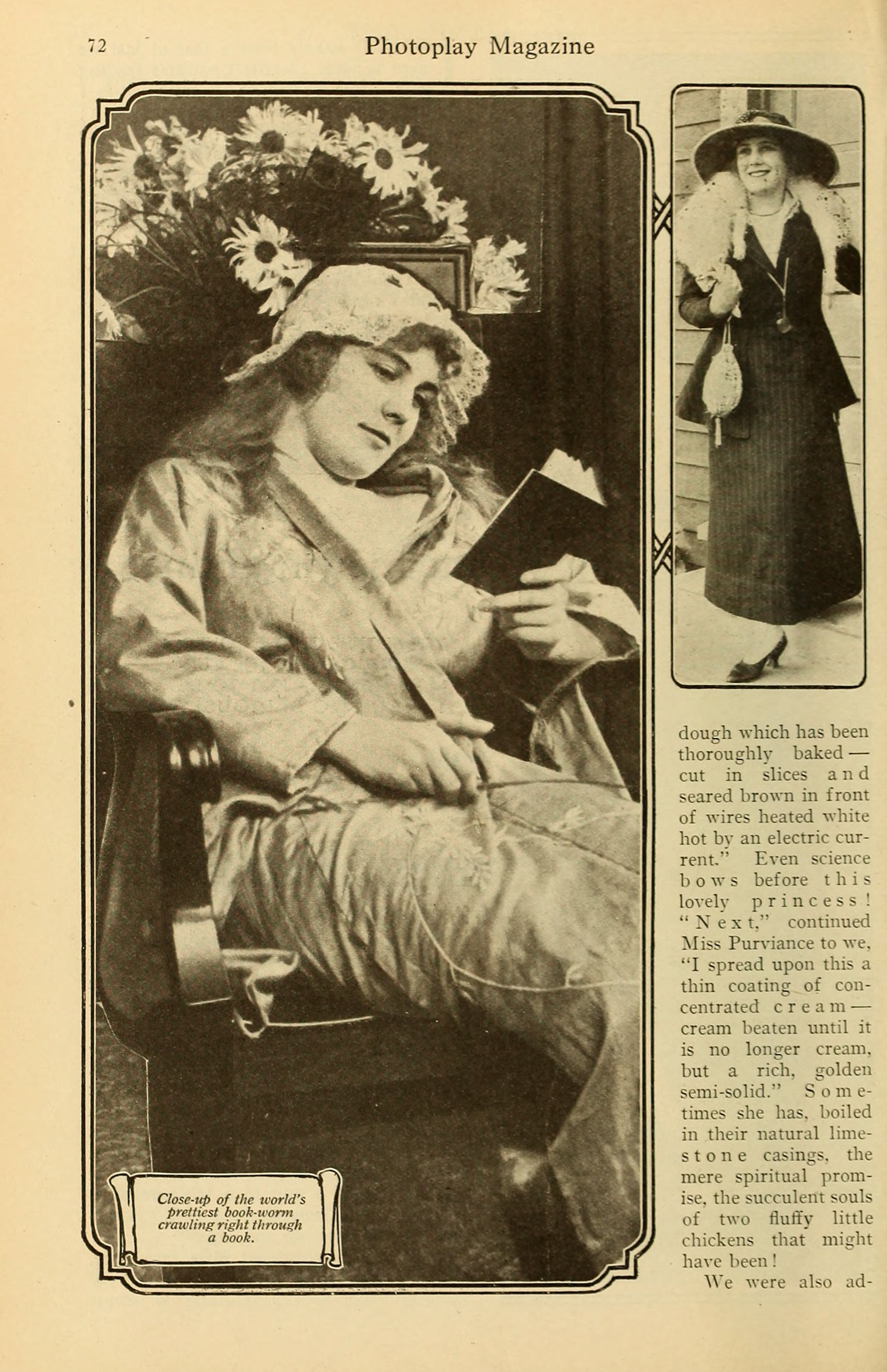 Edna Purviance — Interviewing Edna (1916) | www.vintoz.com