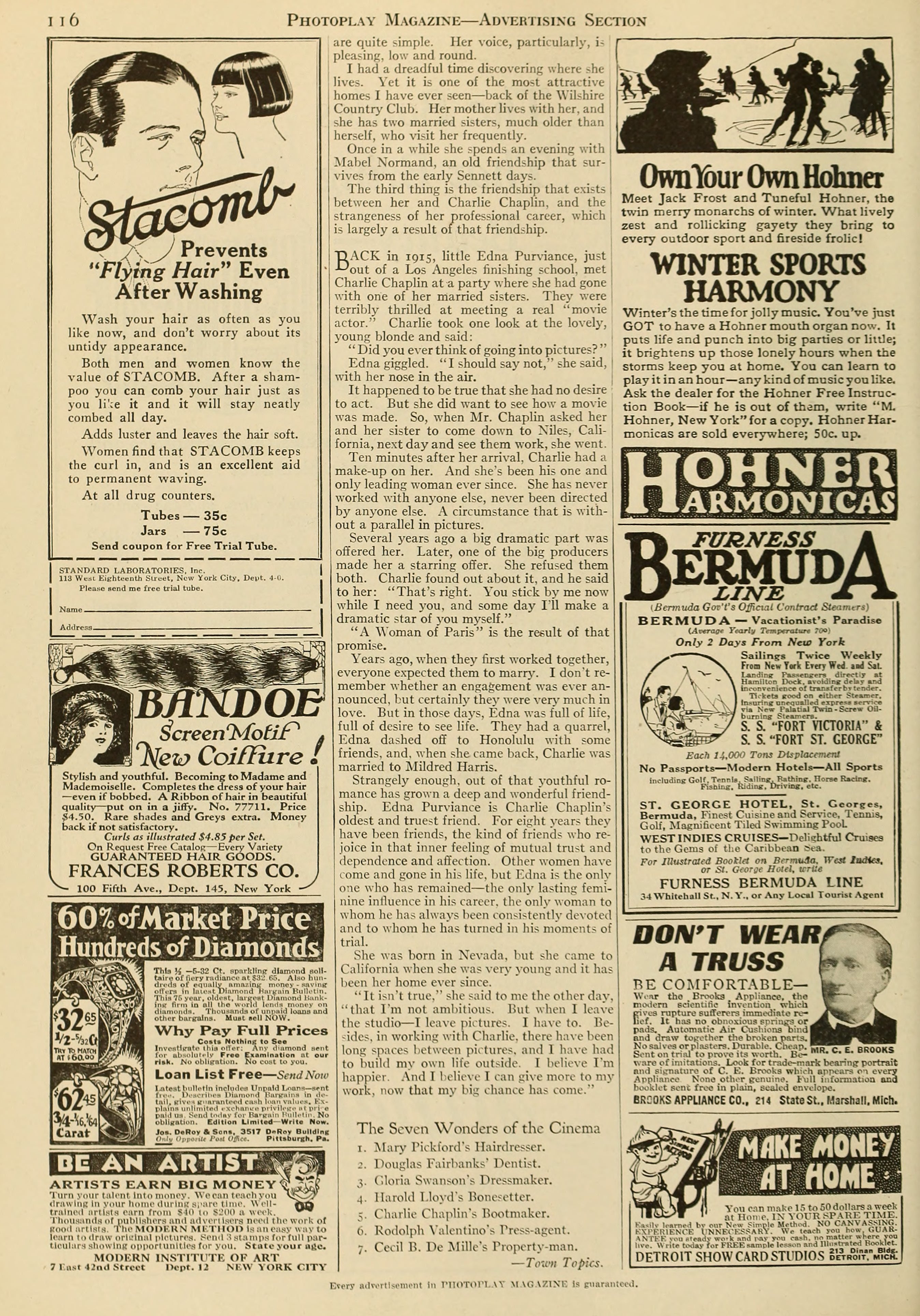 Edna Purviance — Hollywood’s Mystery Woman (1924) | www.vintoz.com