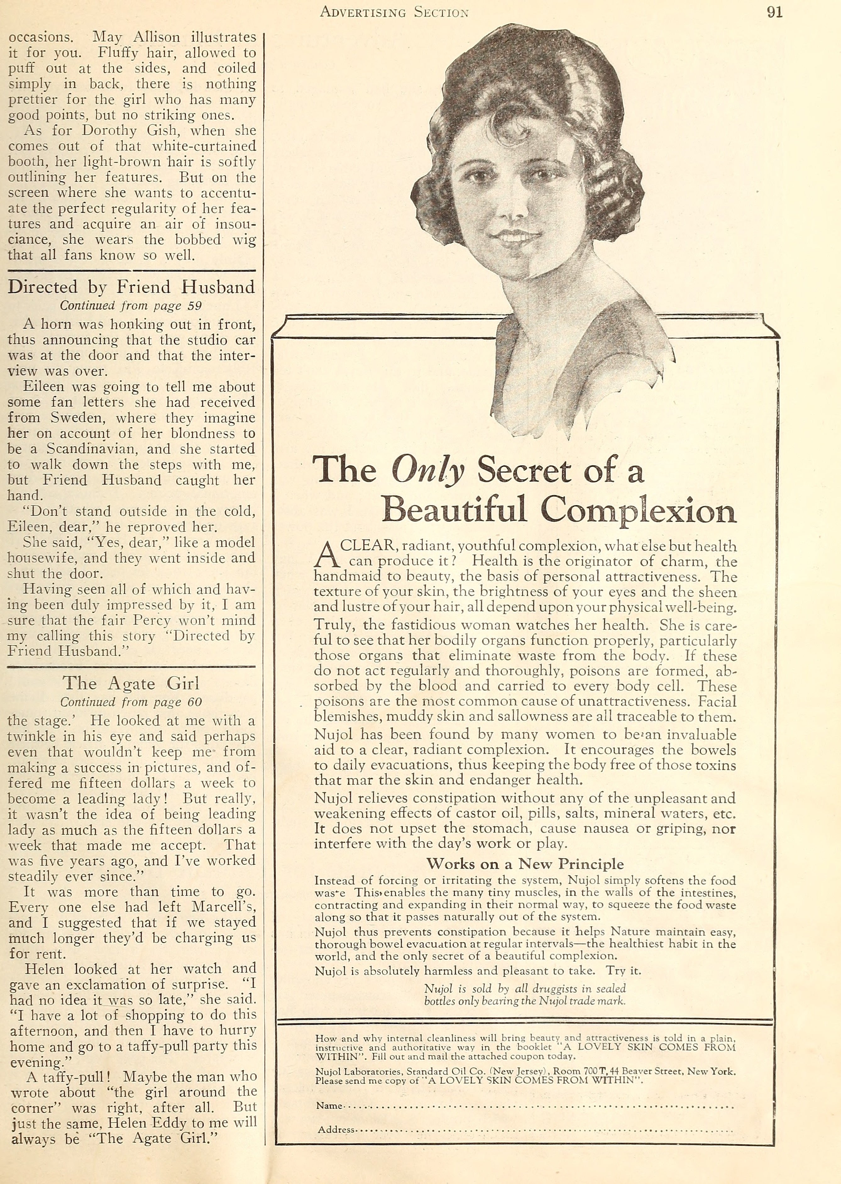 Helen Jerome Eddy — The Agate Girl | Eileen Percy — Directed by Friend Husband | (1921) | www.vintoz.com