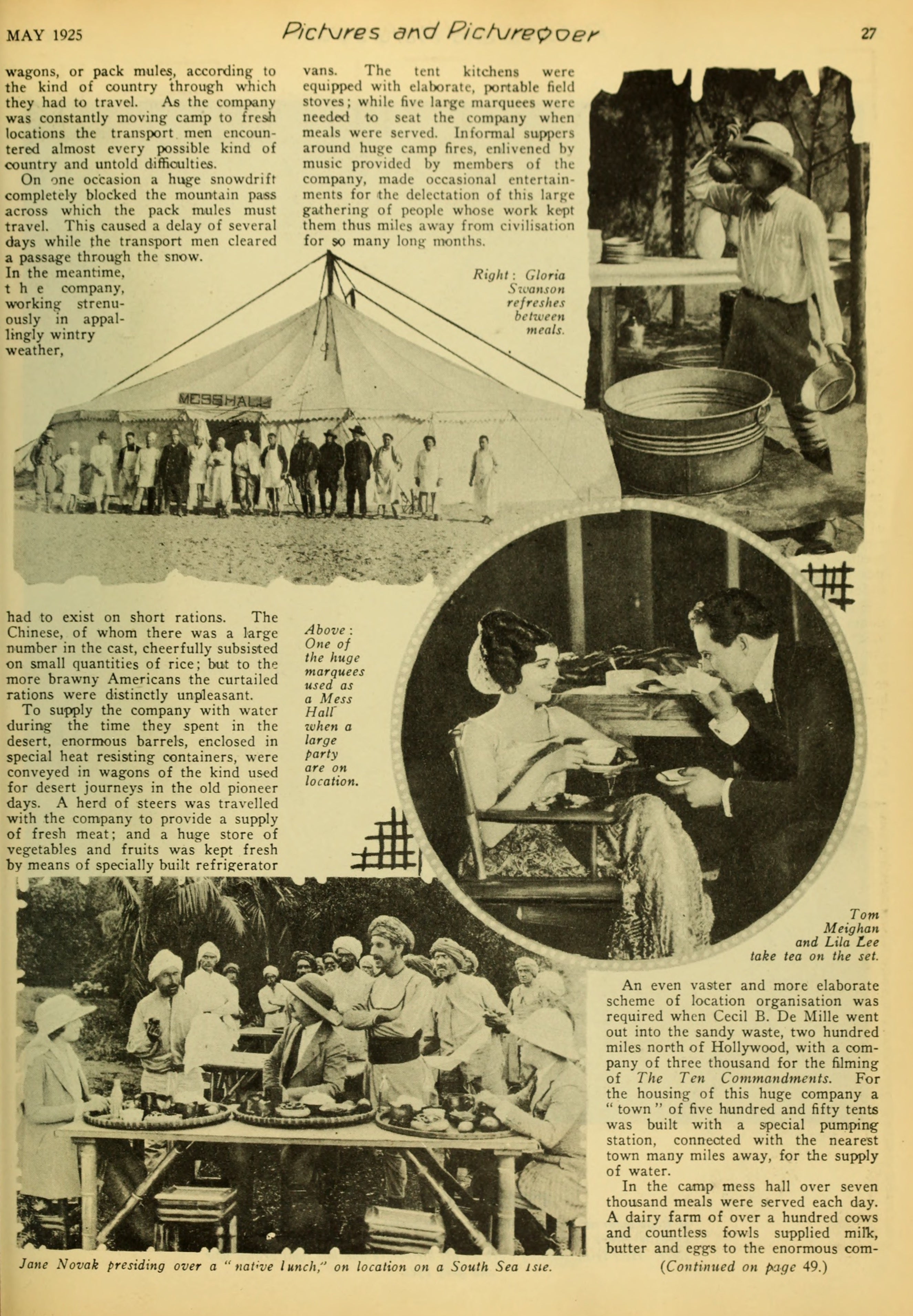 Feeding Film Folk (1925) | www.vintoz.com