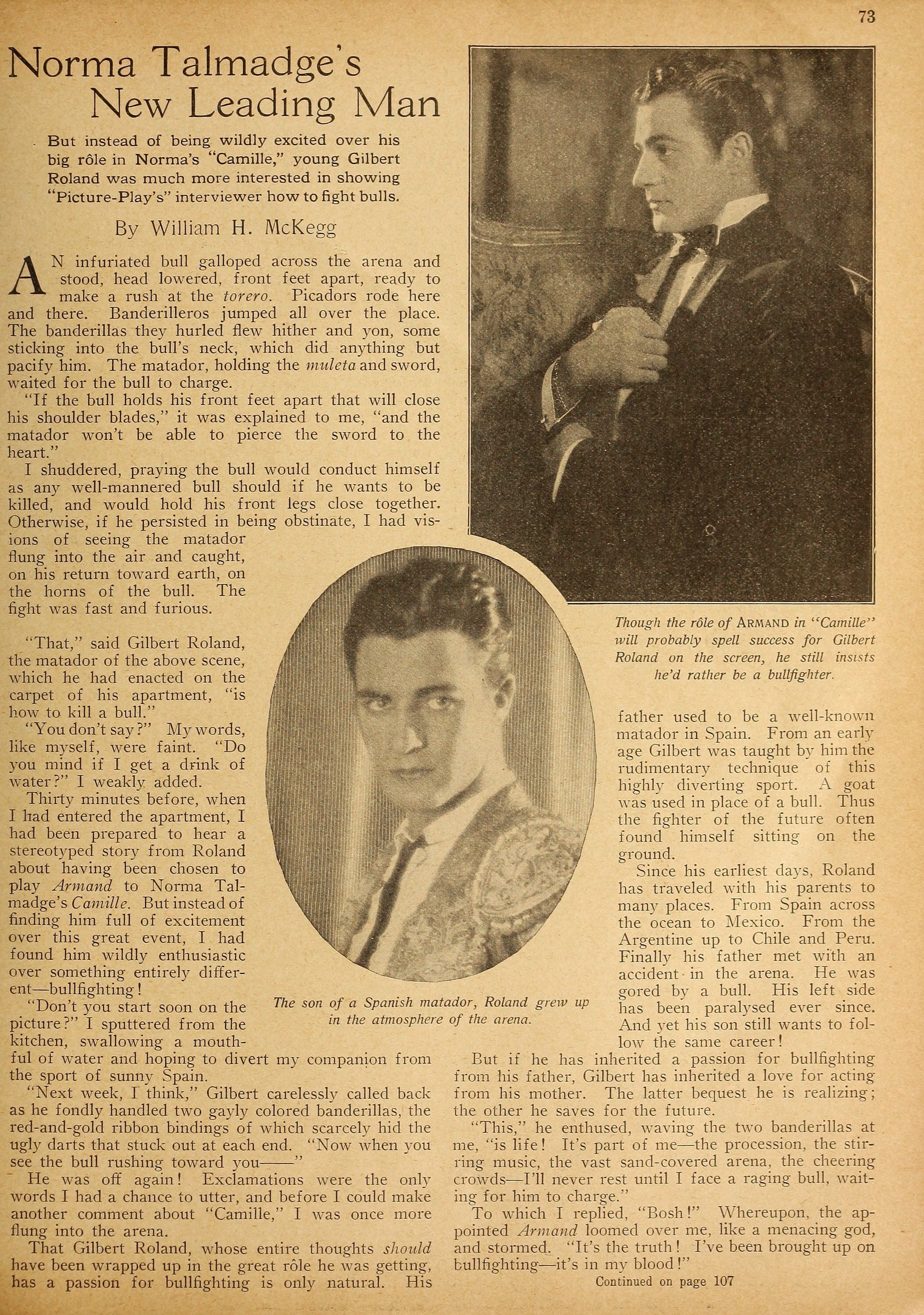 Gilbert Roland — Norma Talmadge’s New Leading Man (1927) | www.vintoz.com
