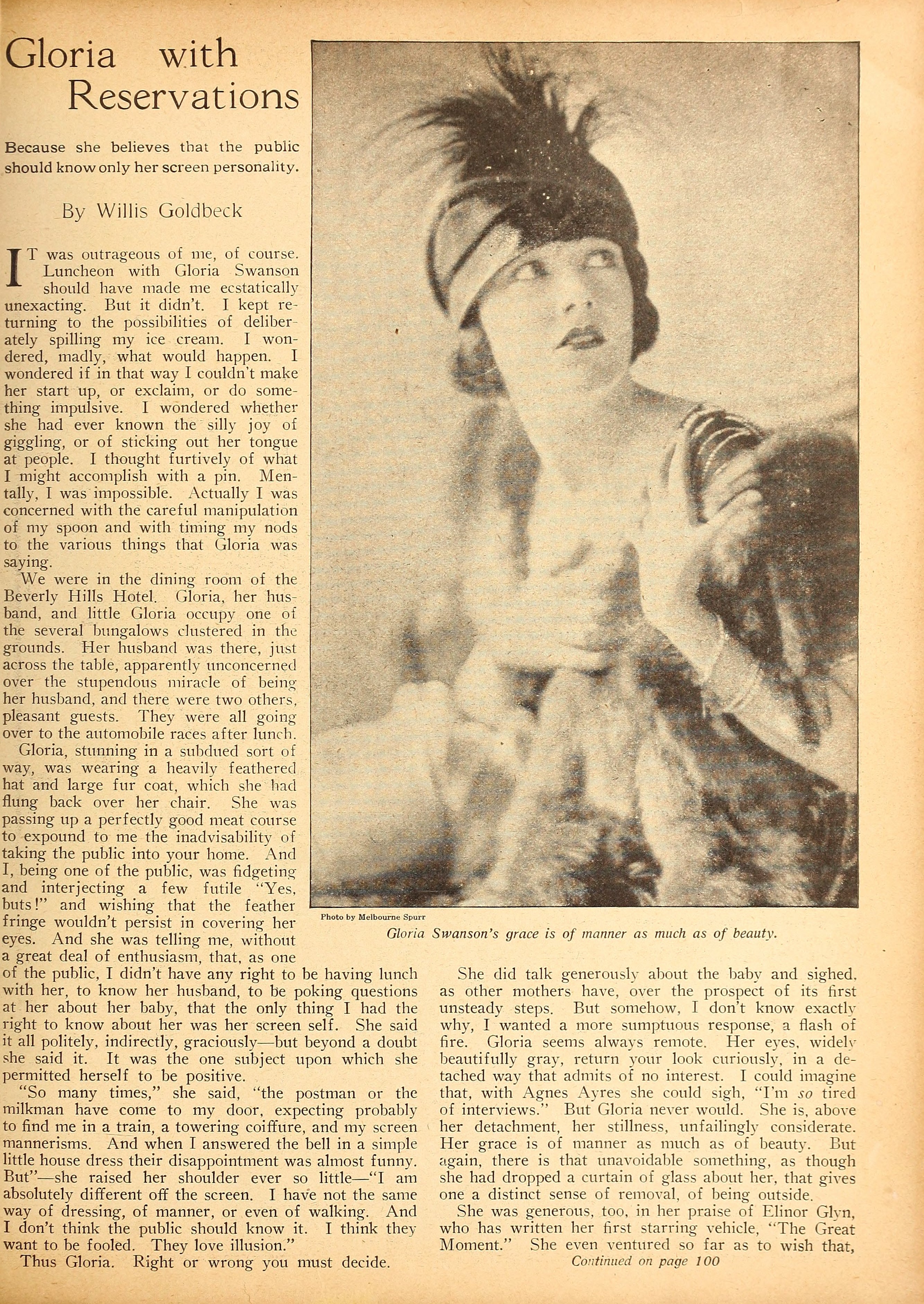 Gloria Swanson — Gloria with Reservations (1921) | www.vintoz.com