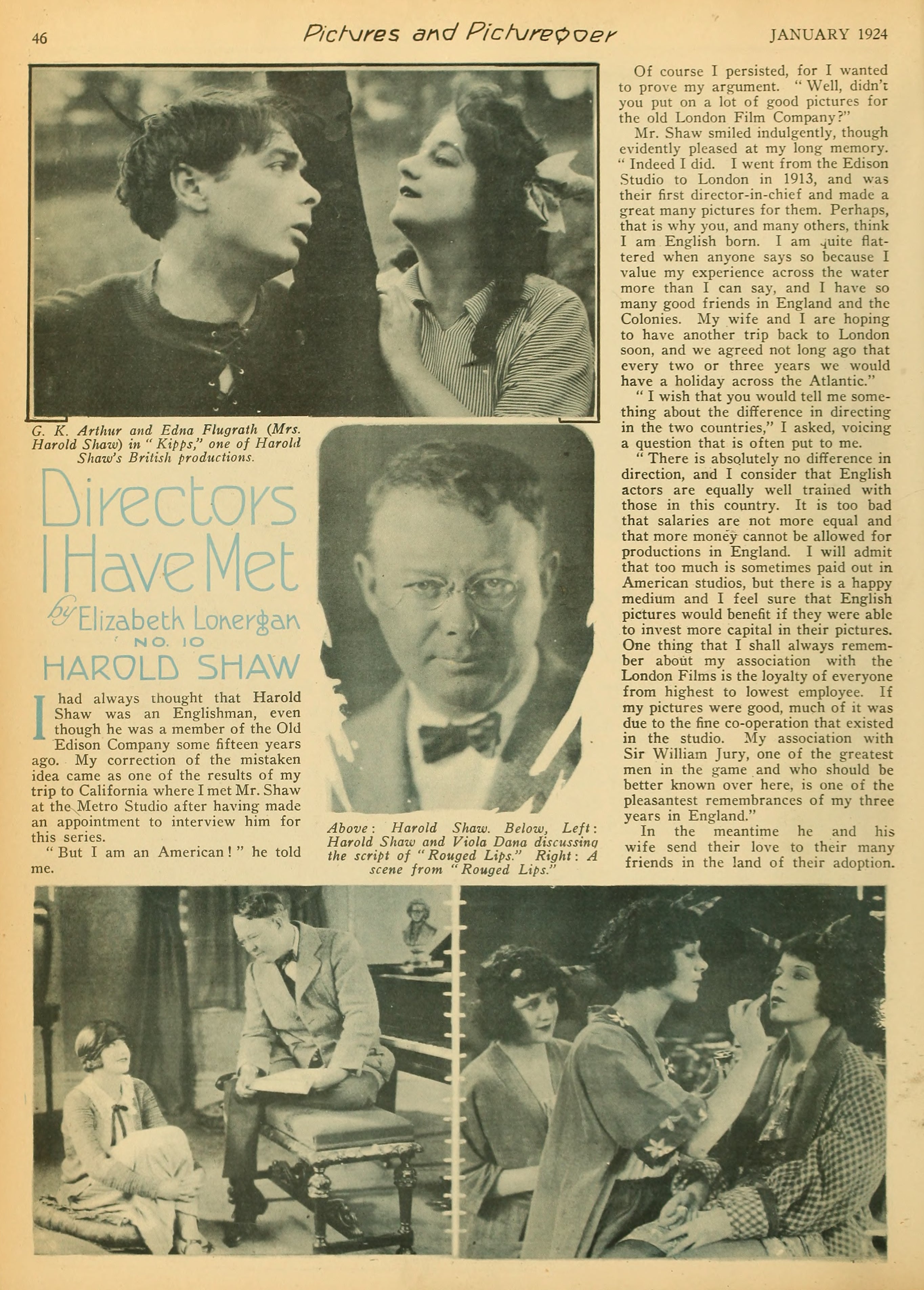 Harold Shaw — Directors I Have Met (1924) | www.vintoz.com