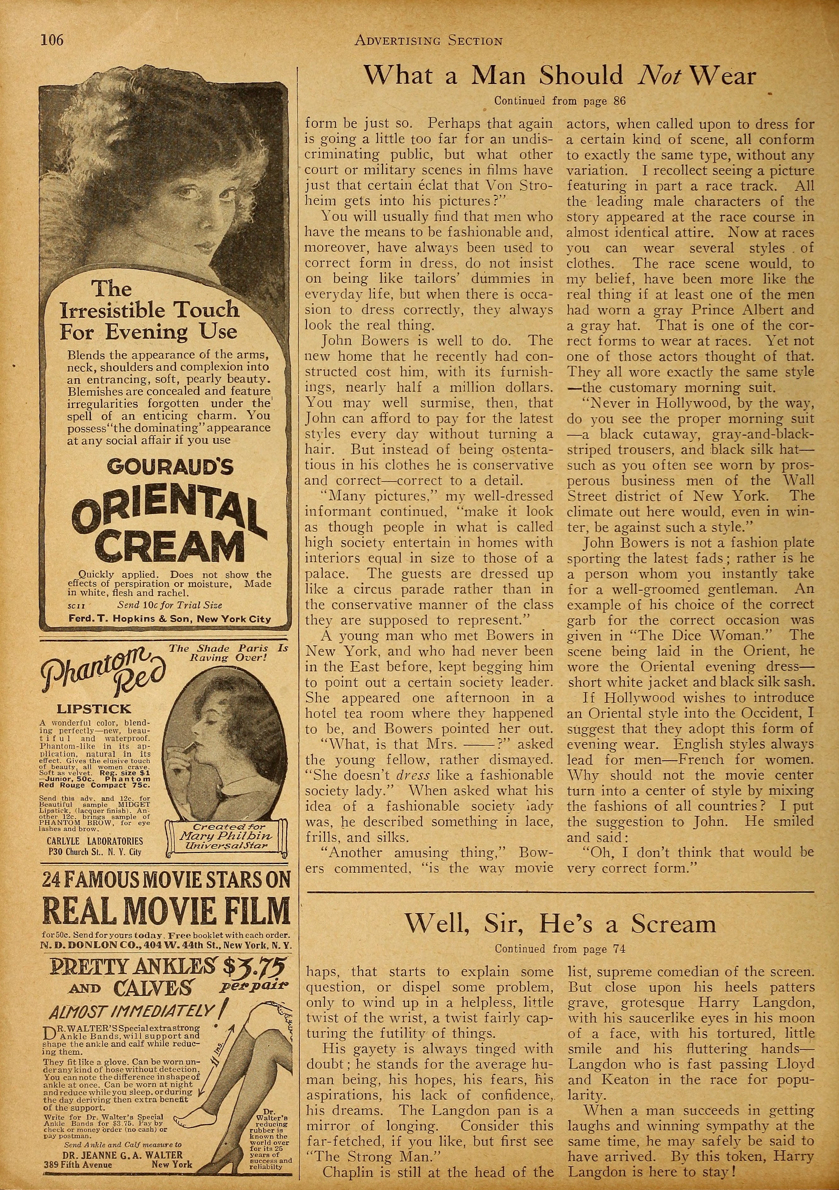 Harry Langdon — Well, Sir, He’s a Scream (1927) | www.vintoz.com