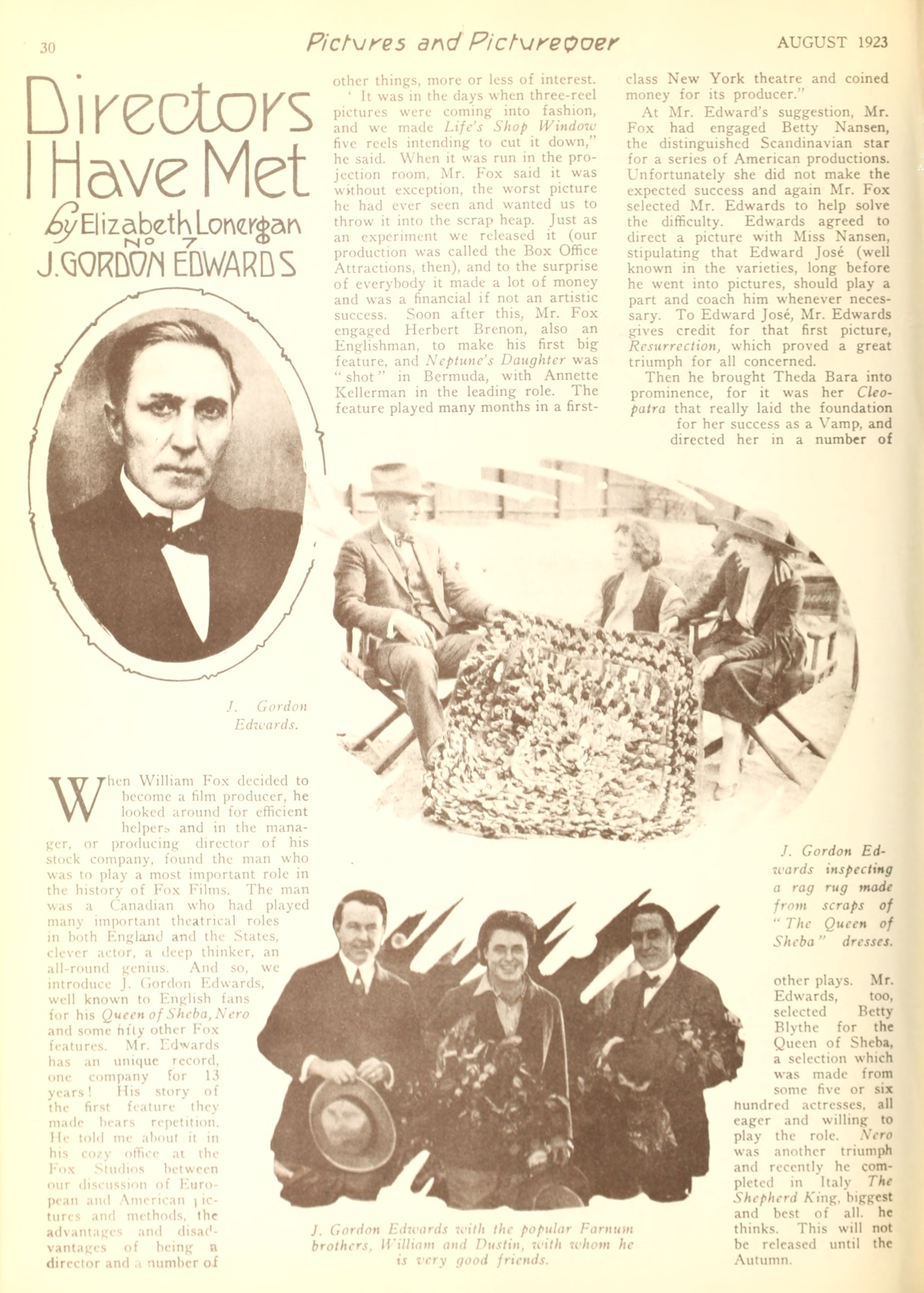 J. Gordon Edwards — Directors I Have Met (1923) | www.vintoz.com