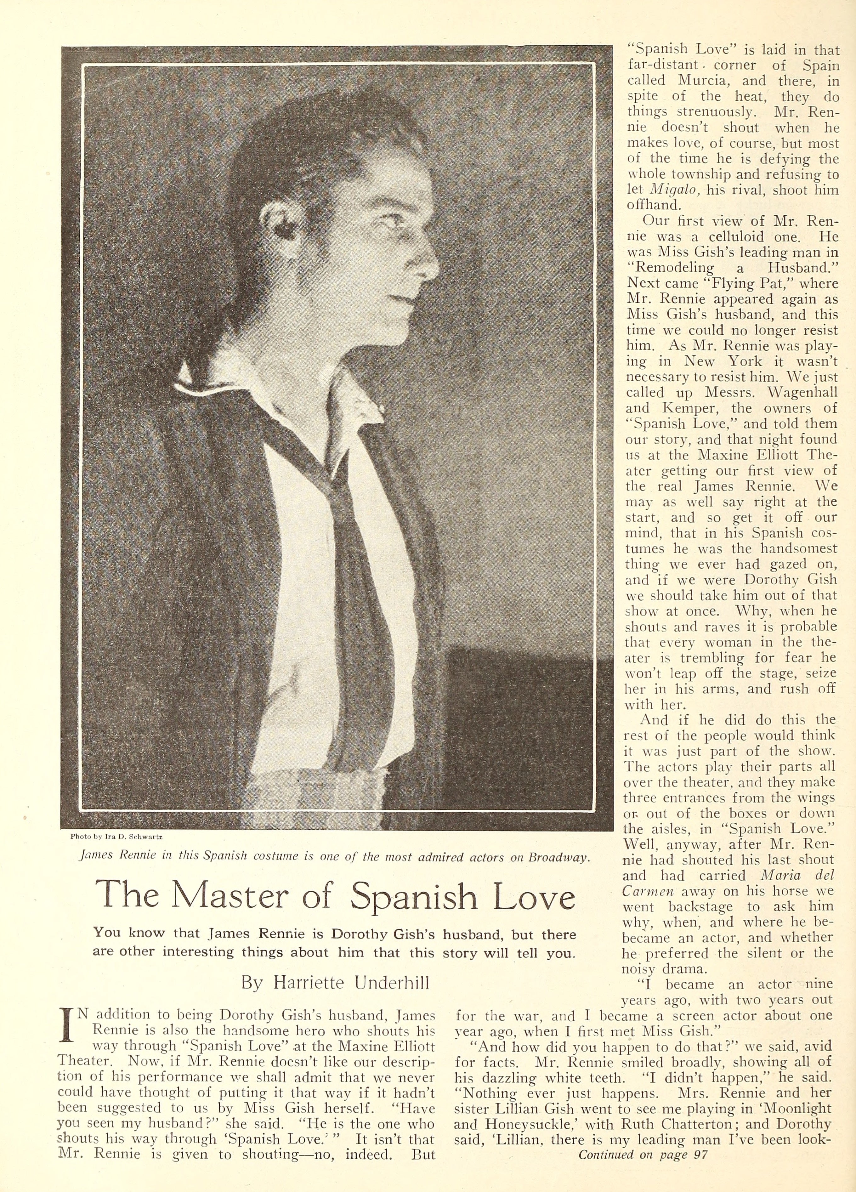 James Rennie — The Master of Spanish Love (1921) | www.vintoz.com